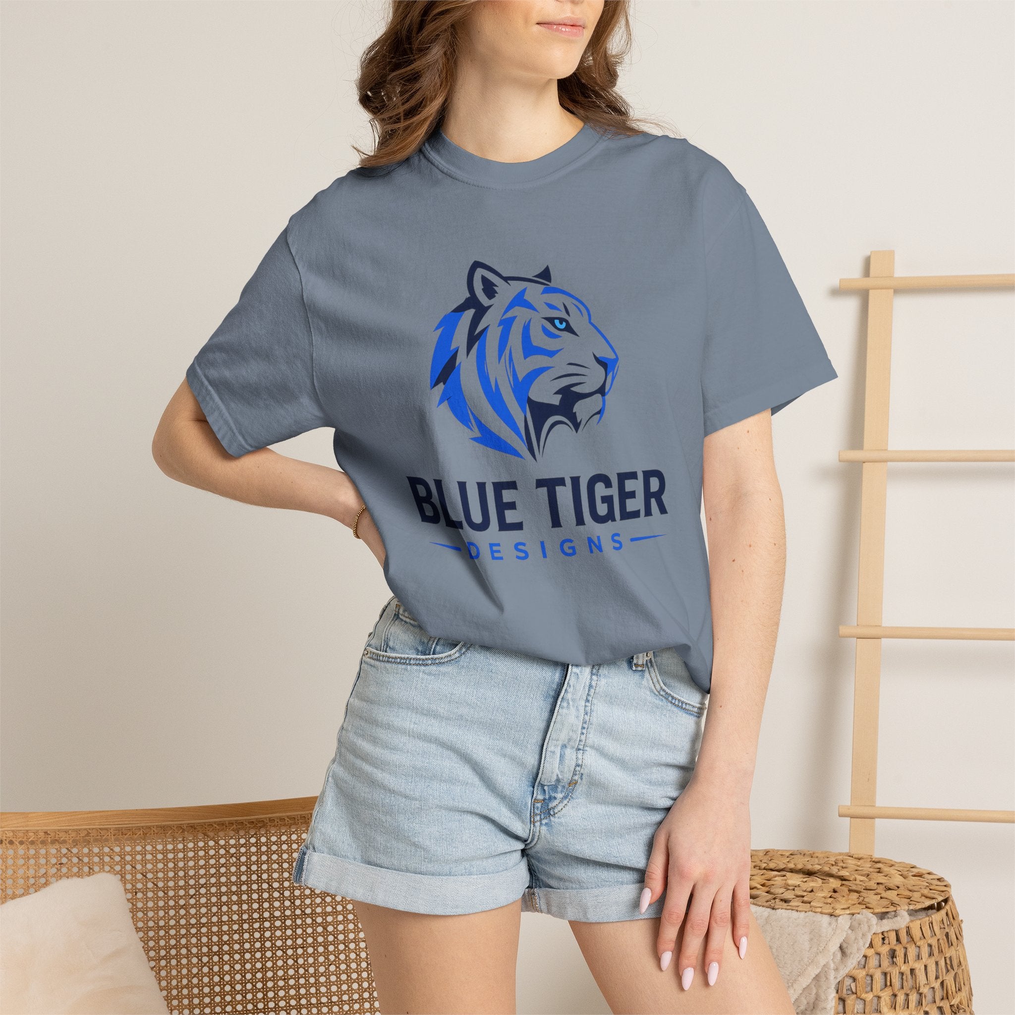 Blue Tiger Logo T-Shirt