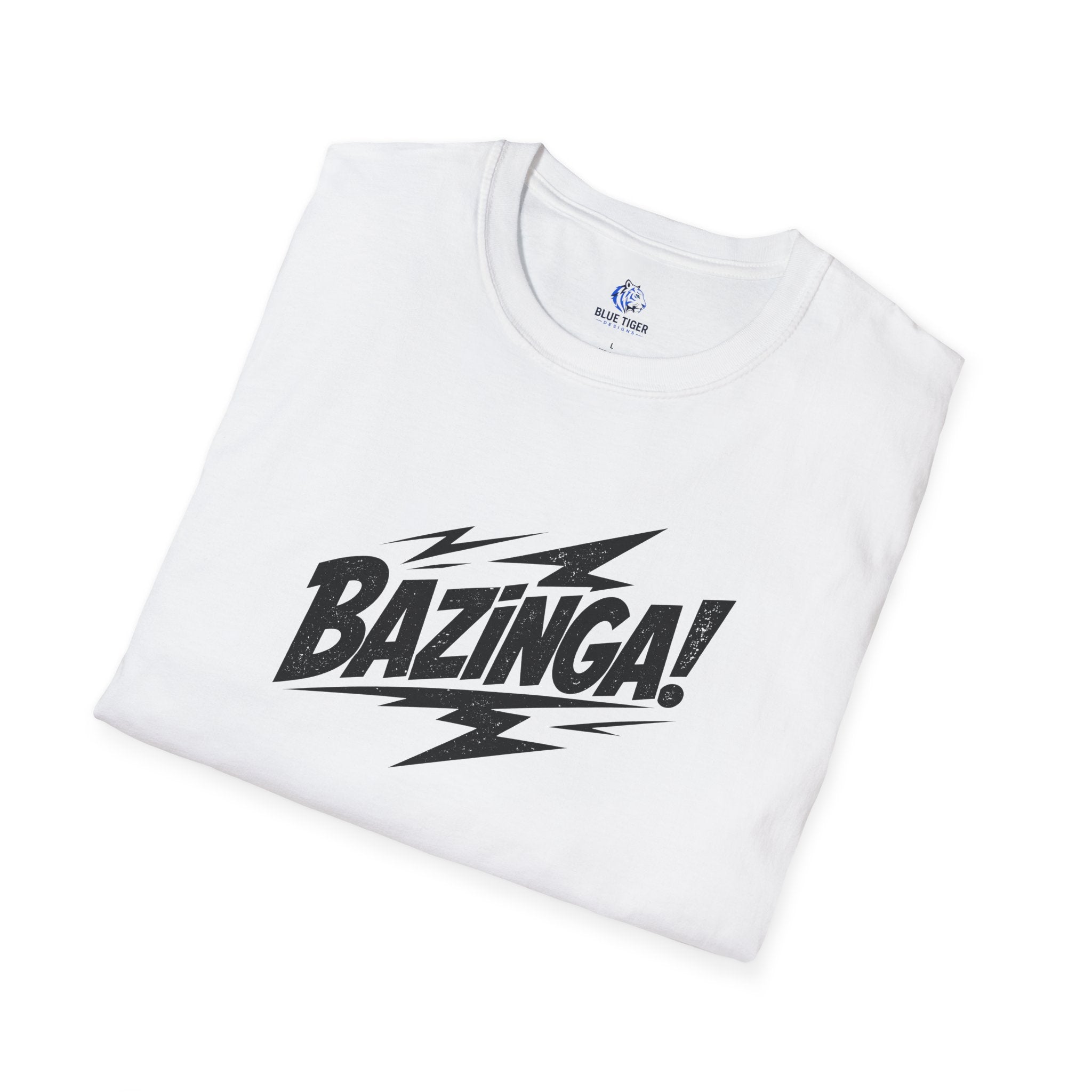 Bazinga! Graphic T-Shirt — Retro Lightning Comic Tee