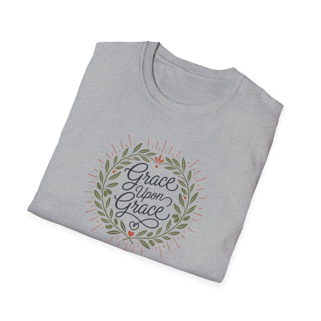 Grace Upon Grace Floral Wreath T-Shirt