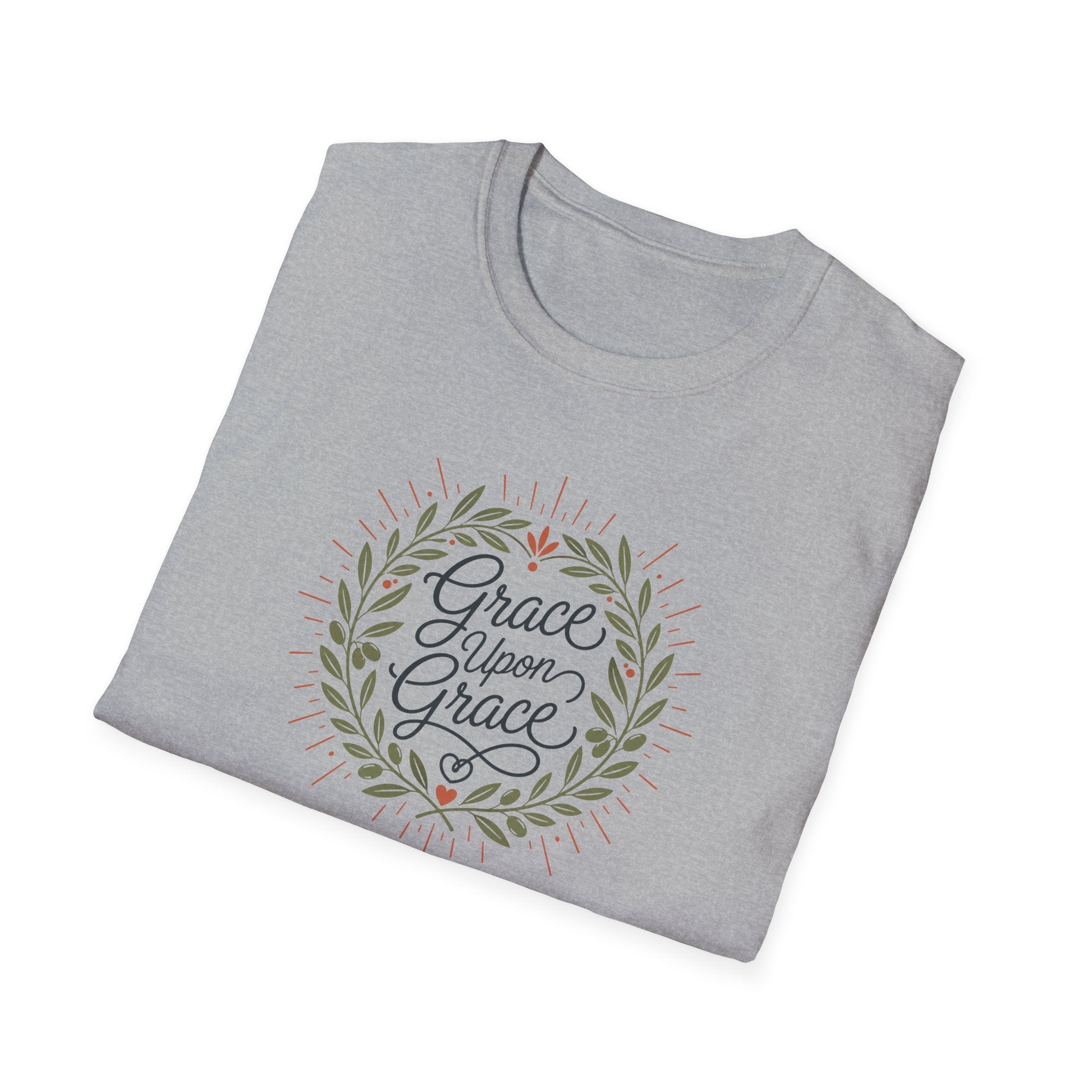 Grace Upon Grace Floral Wreath T-Shirt