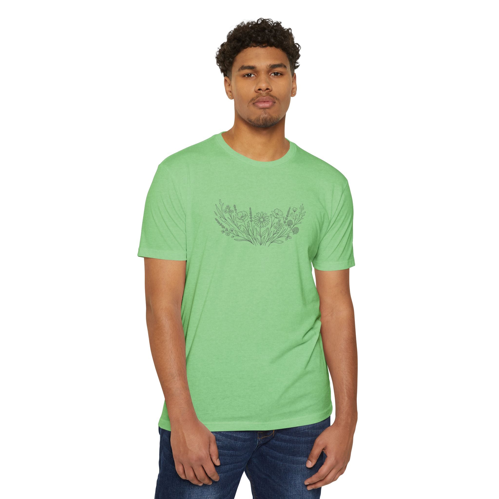 Floral Meadow Chest Graphic T-Shirt