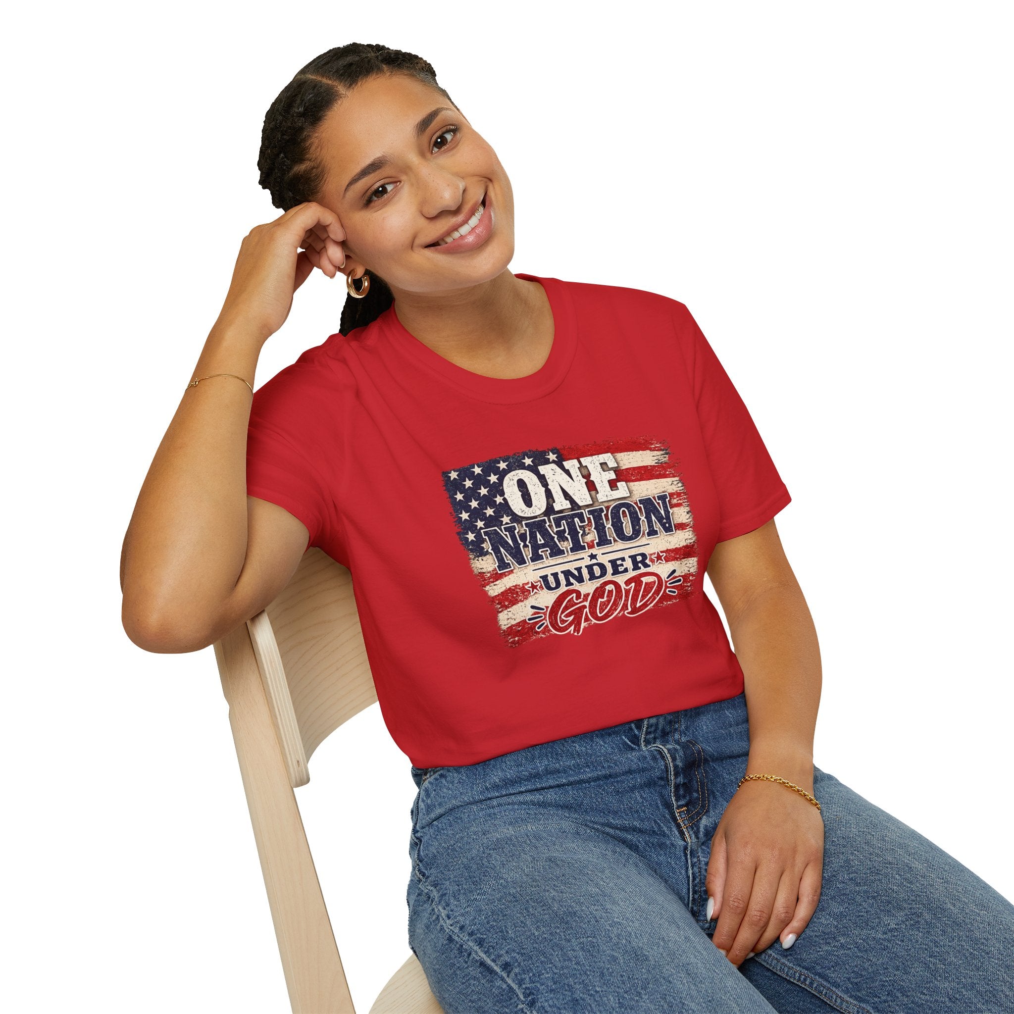 One Nation Under God T-Shirt – Patriotic American Flag Tee
