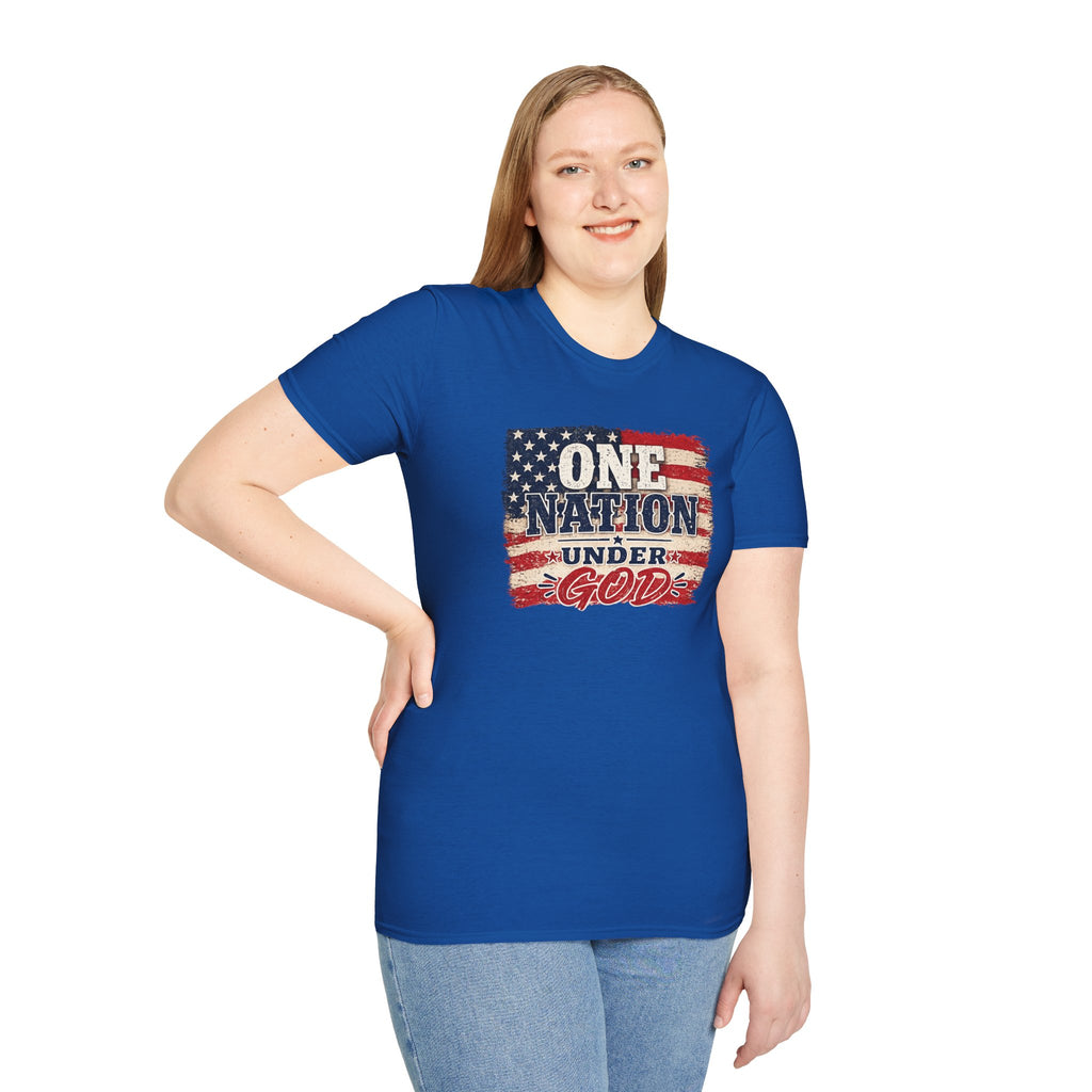 One Nation Under God T-Shirt – Patriotic American Flag Tee