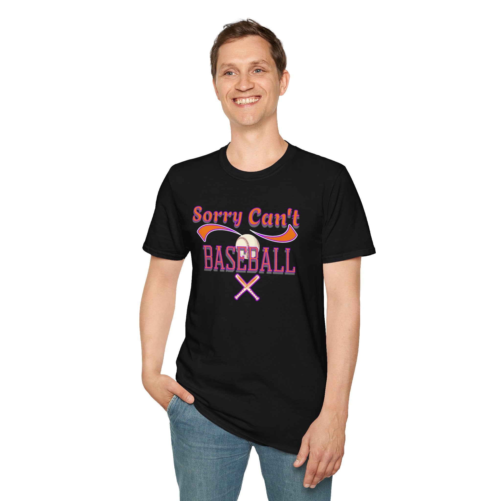 Sorry Can't, Baseball T-Shirt — Funny Baseball Lover Tee