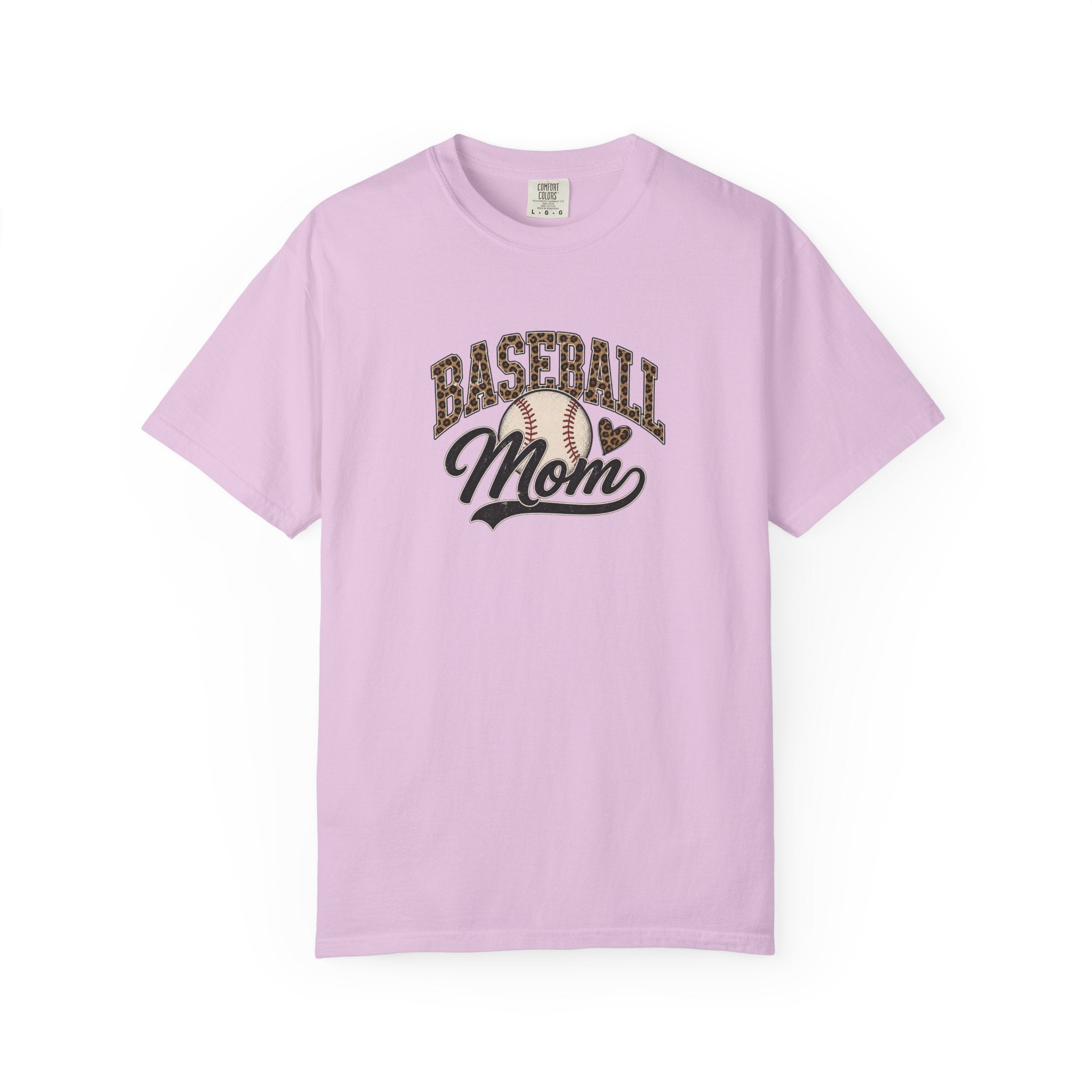 Baseball Mom T-Shirt — Leopard Print Ball Design