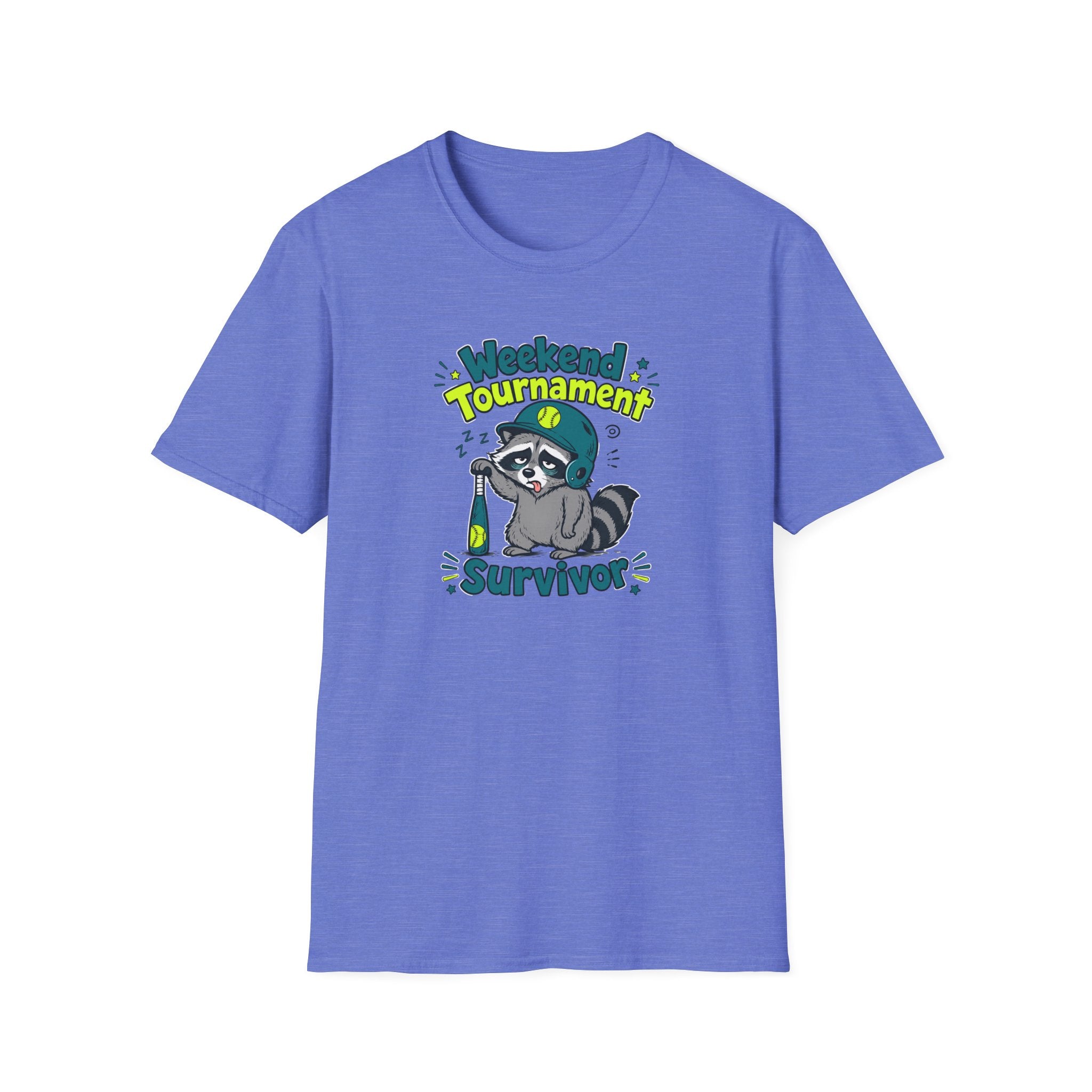 Weekend Tournament Survivor T-Shirt — Funny Raccoon Gaming/Party Tee