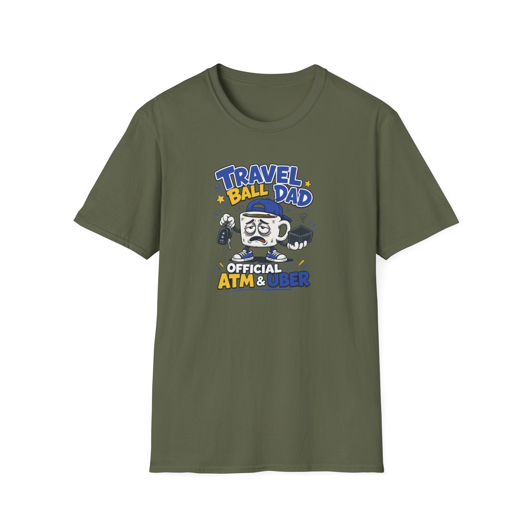 Travel Ball Dad T-Shirt — “Official ATM & Uber” Baseball Dad Gift