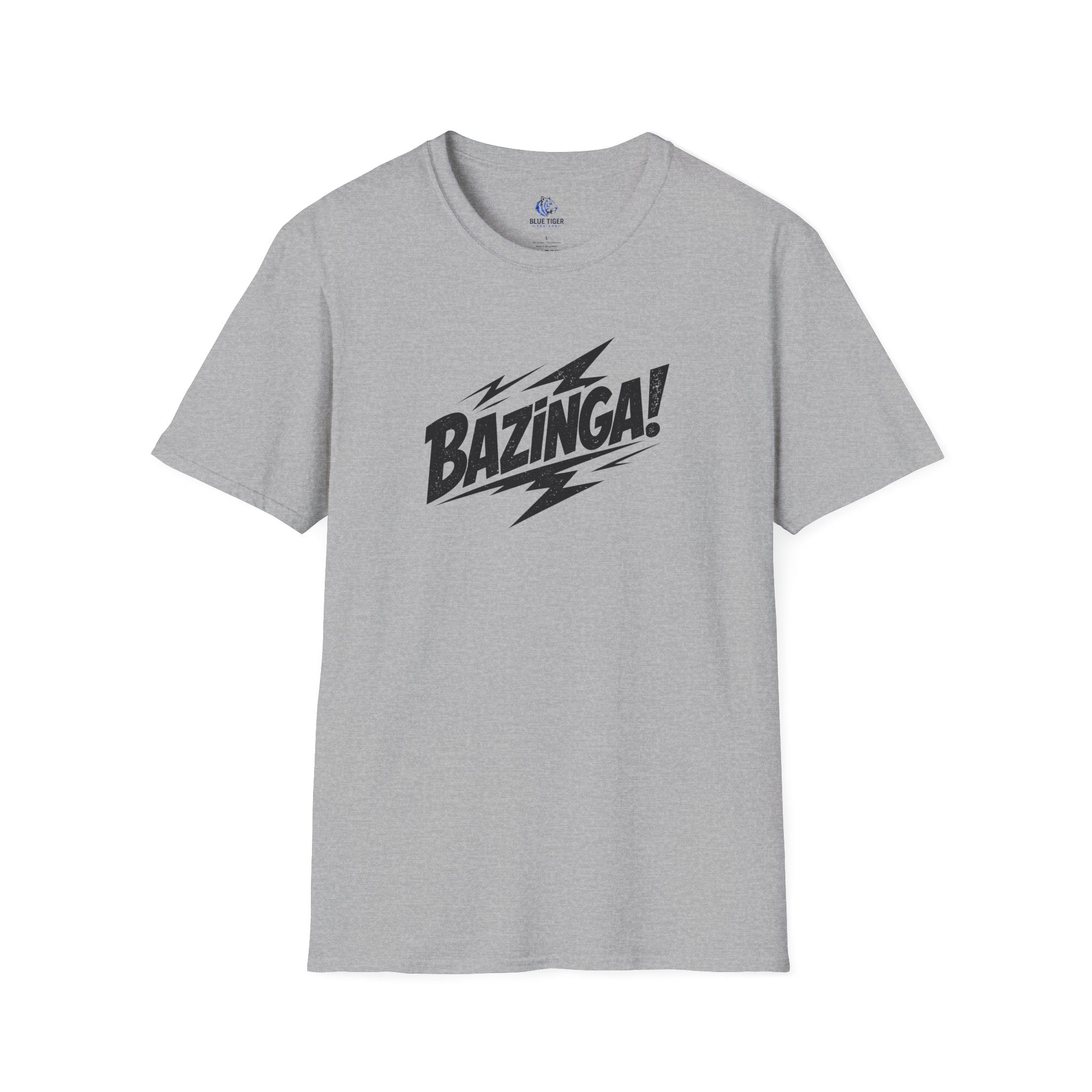 Bazinga! Graphic T-Shirt — Retro Lightning Comic Tee