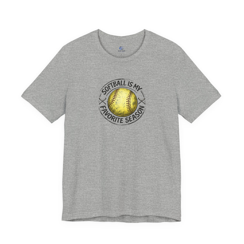 Softball Is My Favorite Season Tee – Graphic Softball T-Shirt for Players & Fans