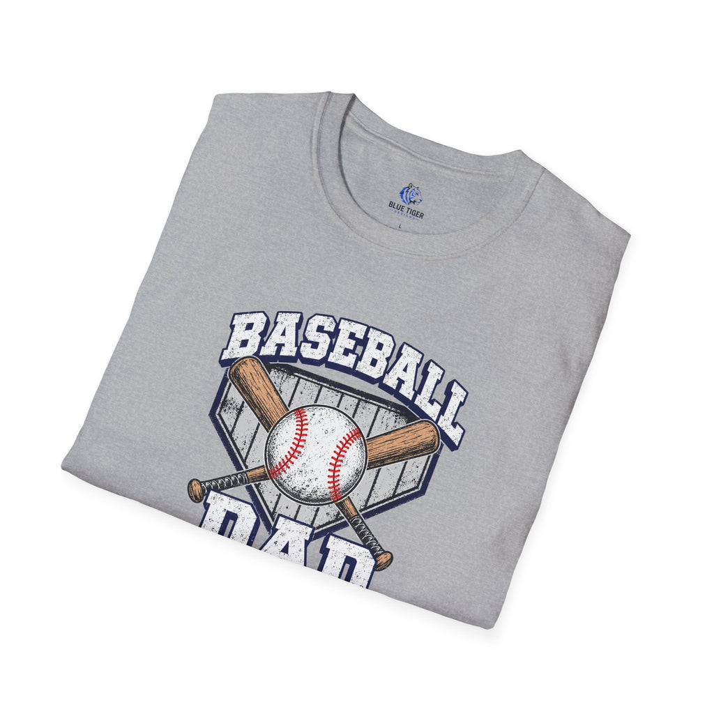 Baseball Dad T-Shirt — Vintage Baseball Bat & Ball Dad Tee