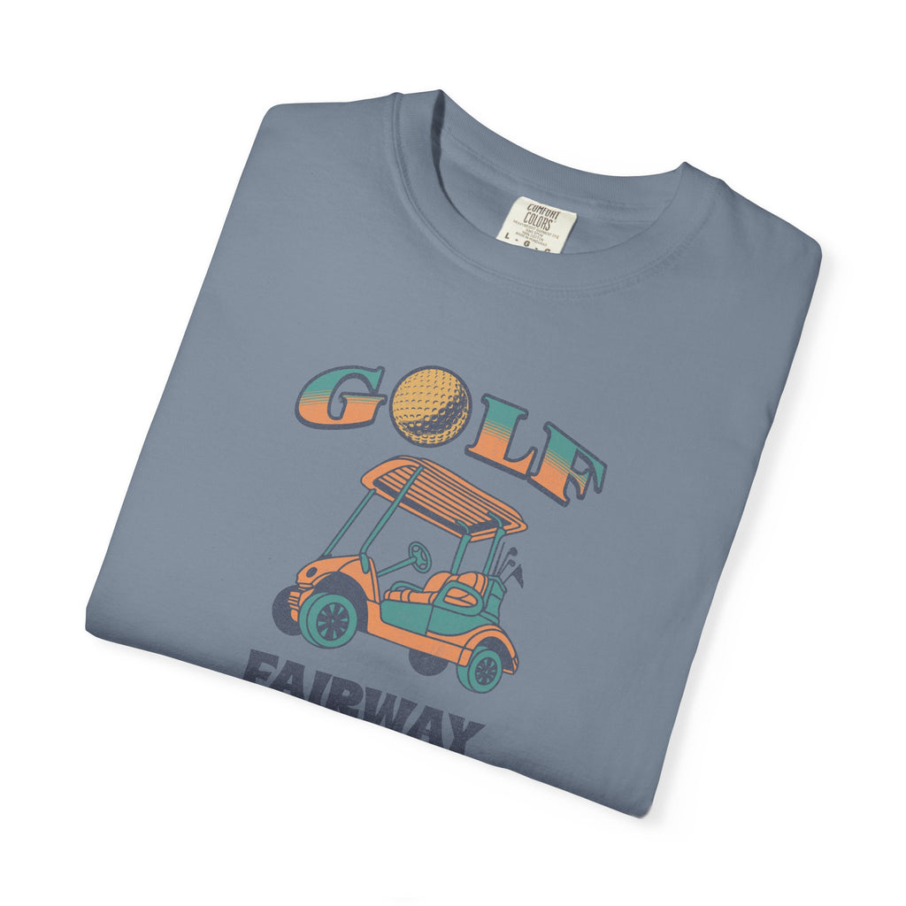 Golf Cart Graphic T-Shirt — "Fairway to Heaven" Vintage Golf Tee