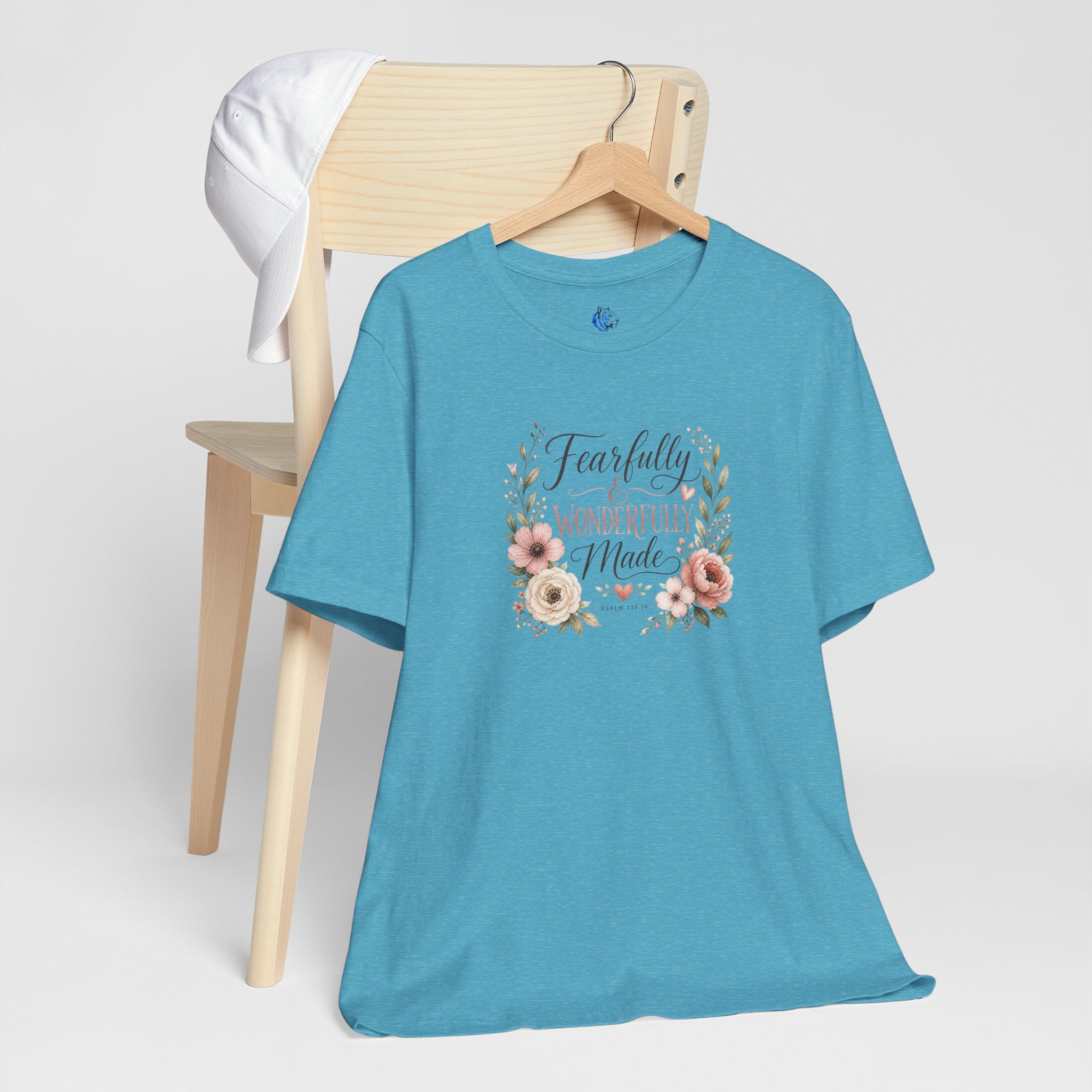 Faith-Based Floral Tee — "Fearfully & Wonderfully Made" Inspirational T-Shirt