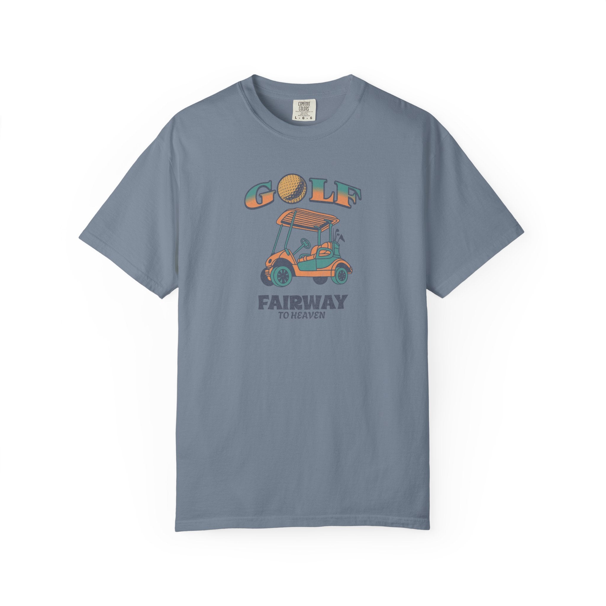 Golf Cart Graphic T-Shirt — "Fairway to Heaven" Vintage Golf Tee