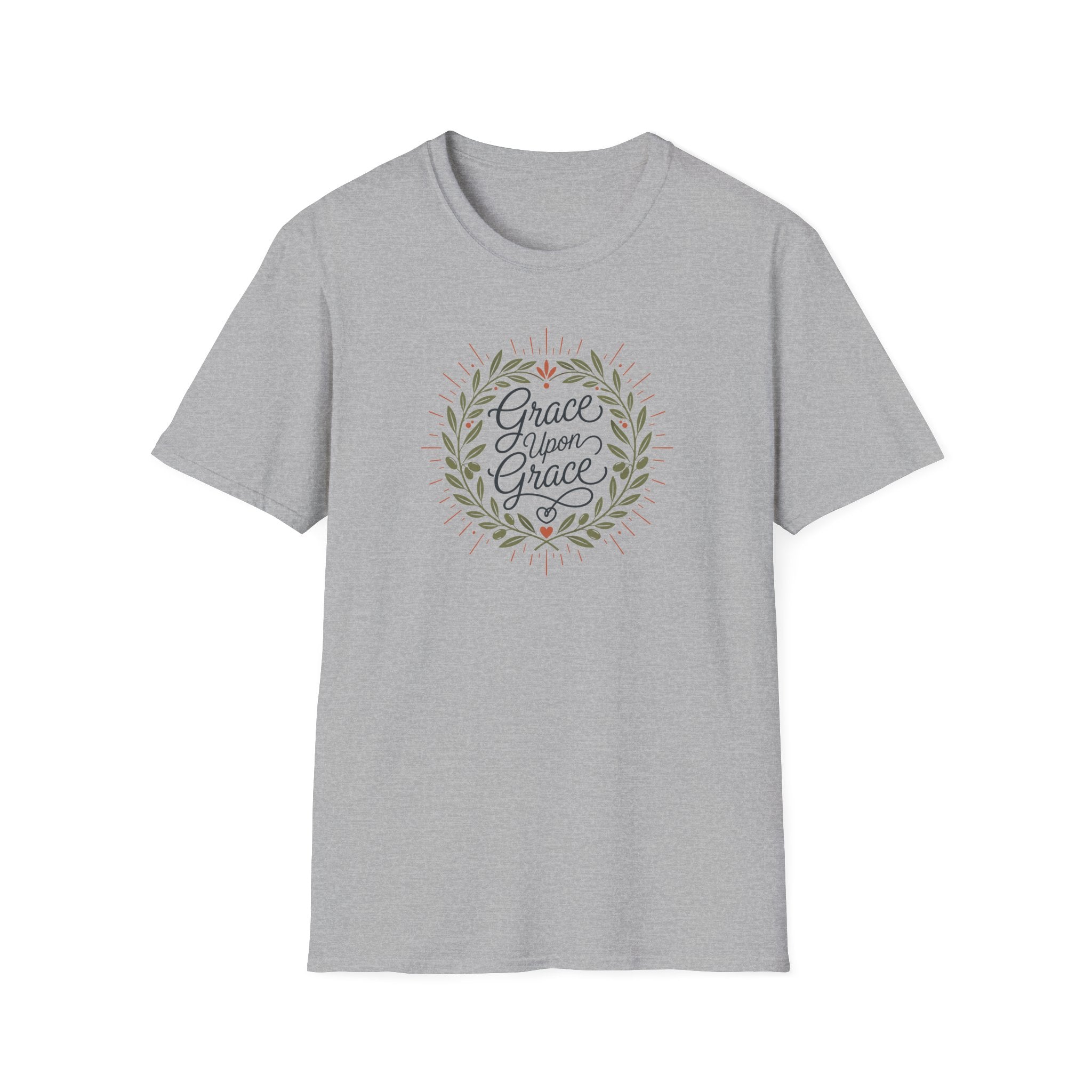 Grace Upon Grace Floral Wreath T-Shirt