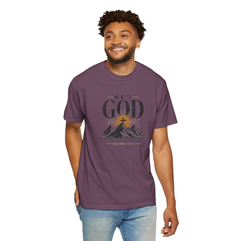 But God Mountain T-Shirt — "All Things Are Possible" Christian Tee