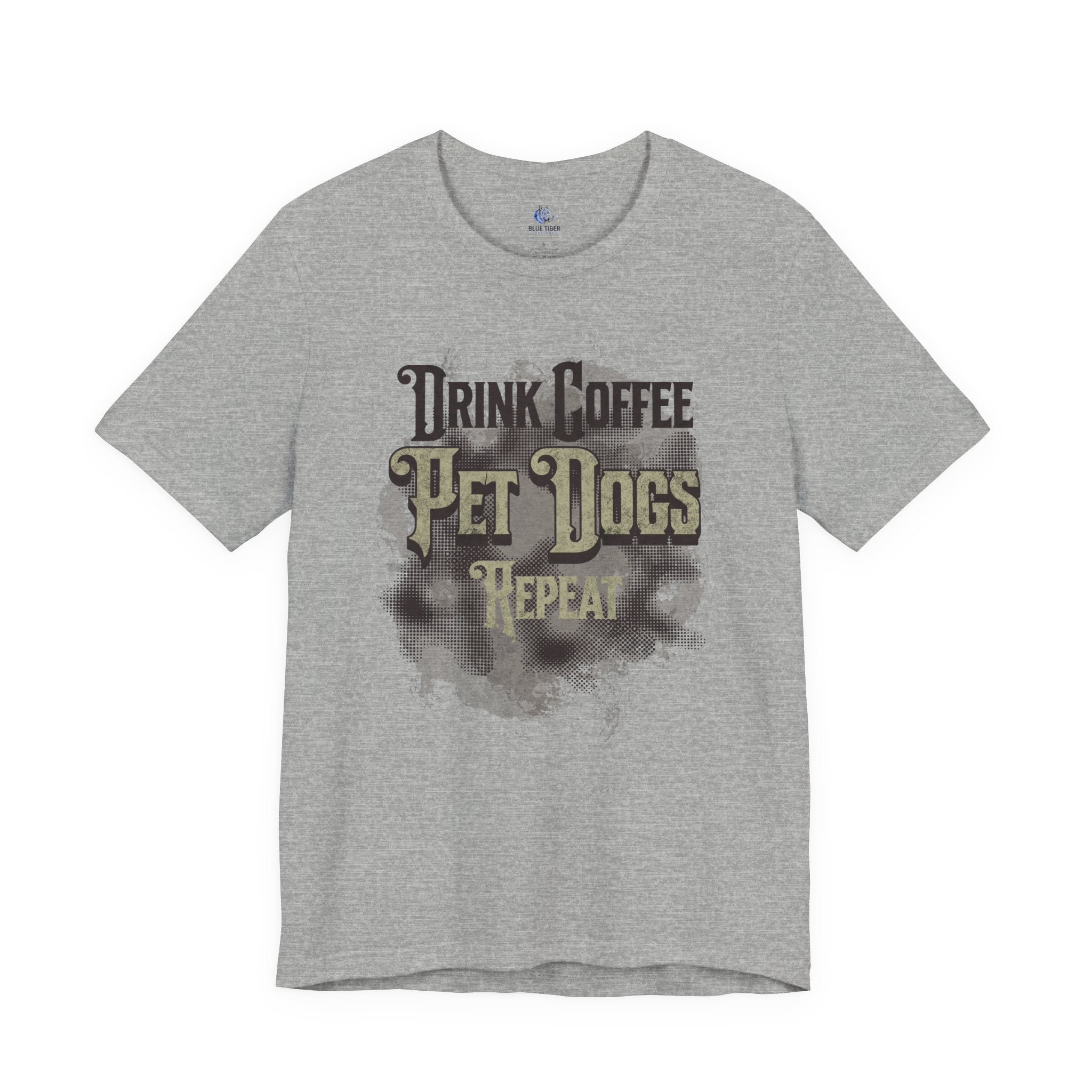 Coffee & Dogs Tee — "Drink Coffee, Pet Dogs, Repeat" Graphic T-Shirt