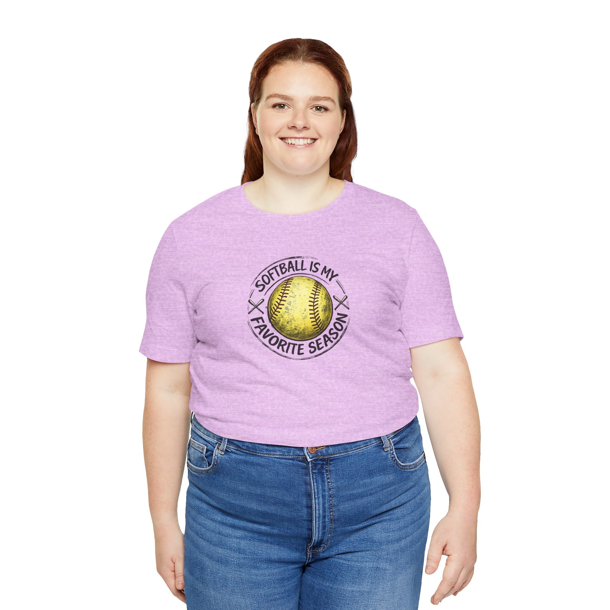 Softball Is My Favorite Season Tee – Graphic Softball T-Shirt for Players & Fans