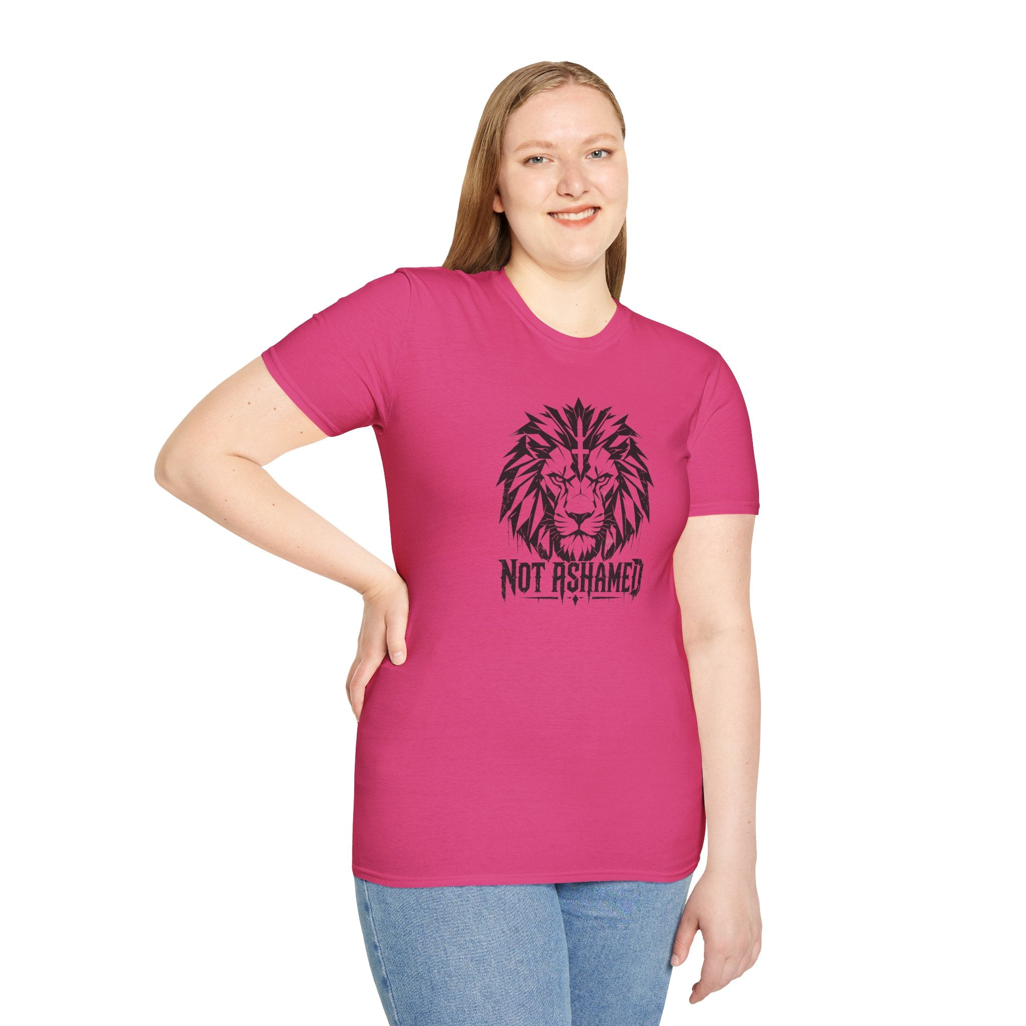 T-Shirt — 'Not Ashamed' Lion Graphic Faith Tee