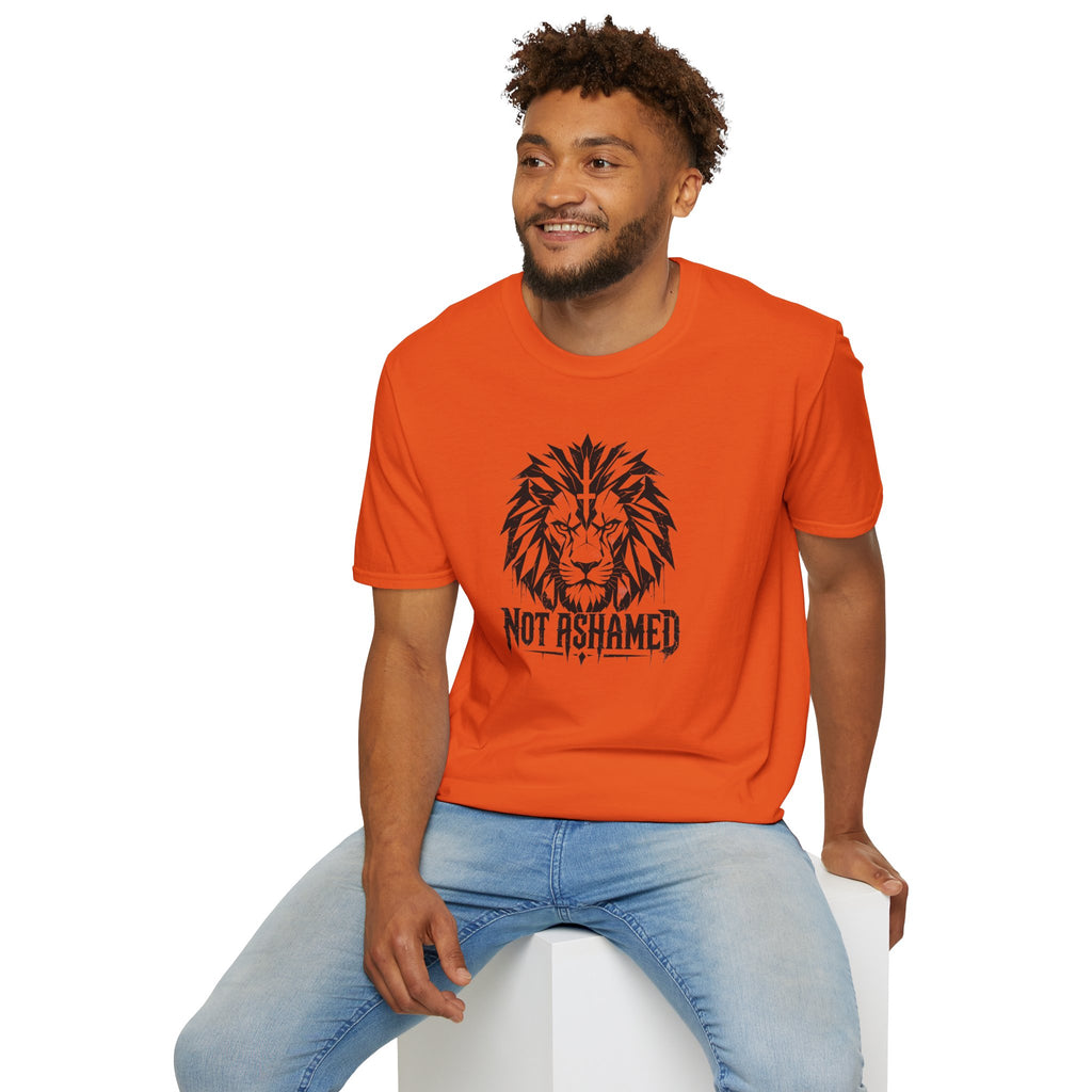 T-Shirt — 'Not Ashamed' Lion Graphic Faith Tee