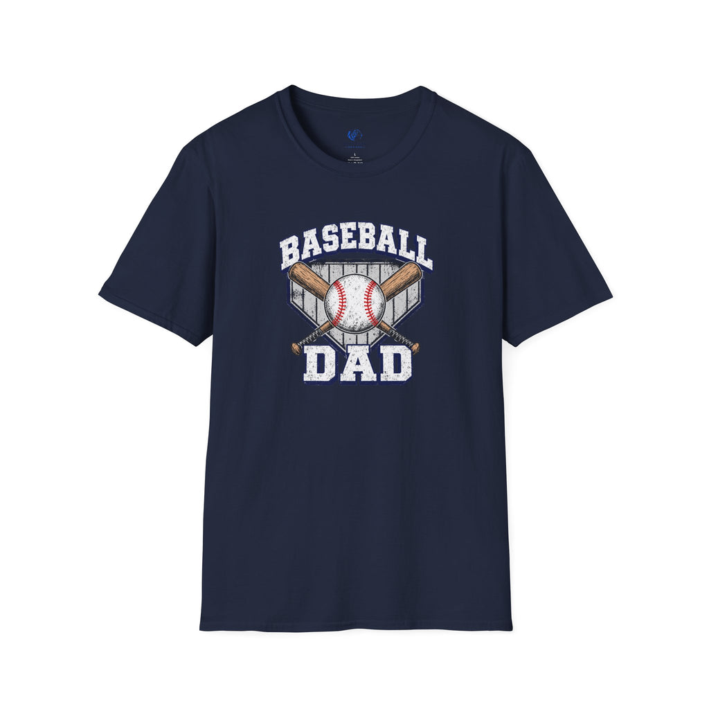 Baseball Dad T-Shirt — Vintage Baseball Bat & Ball Dad Tee