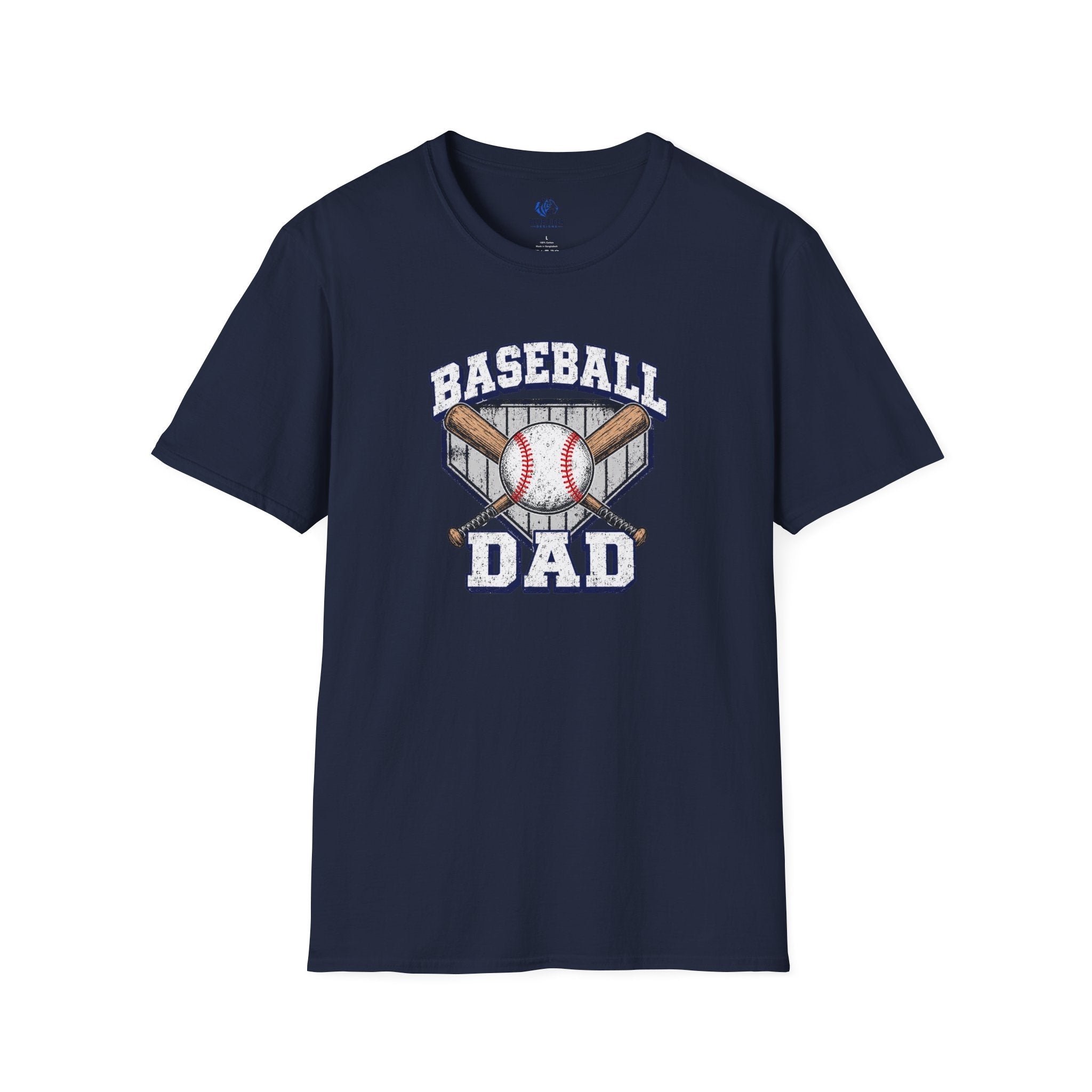 Baseball Dad T-Shirt — Vintage Baseball Bat & Ball Dad Tee