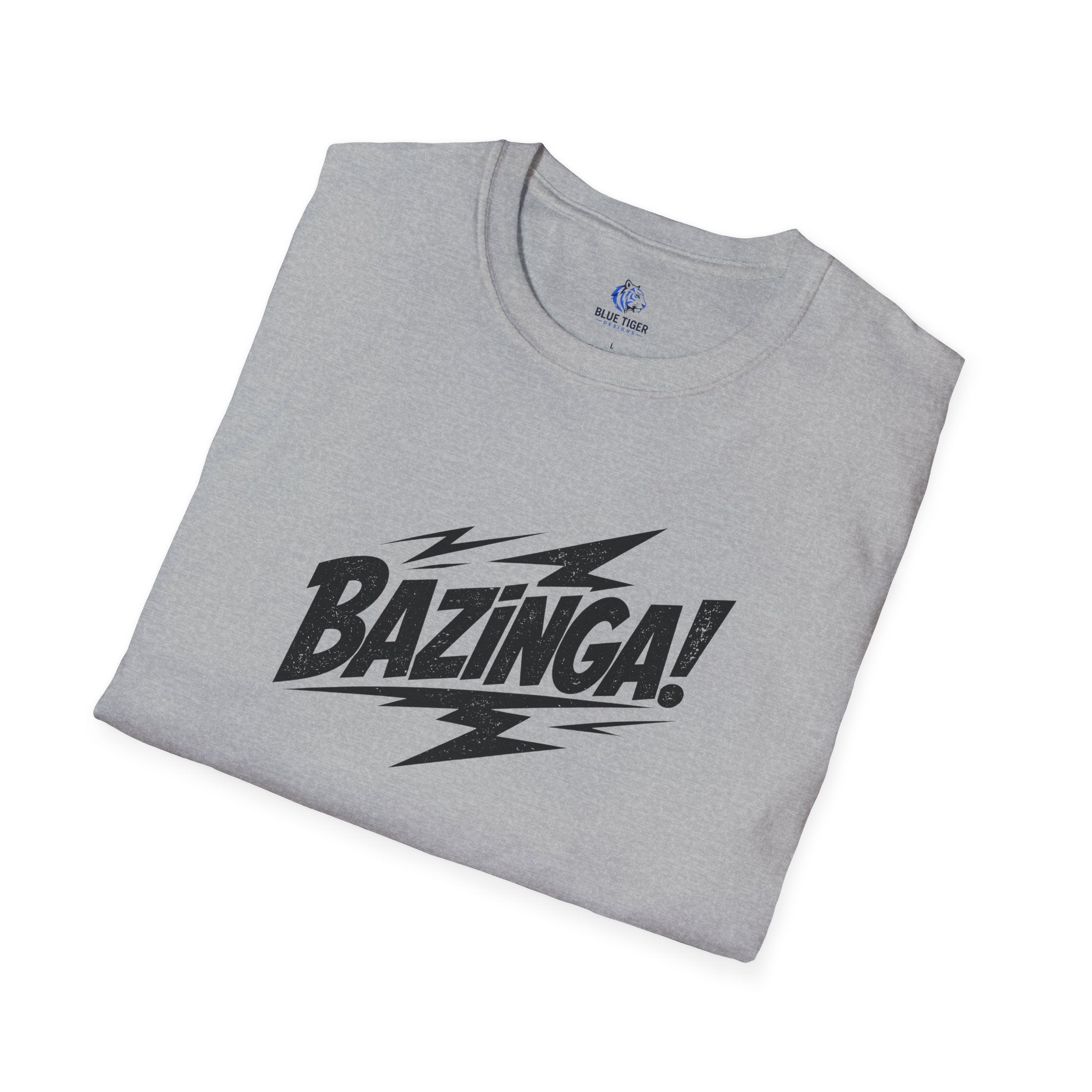 Bazinga! Graphic T-Shirt — Retro Lightning Comic Tee