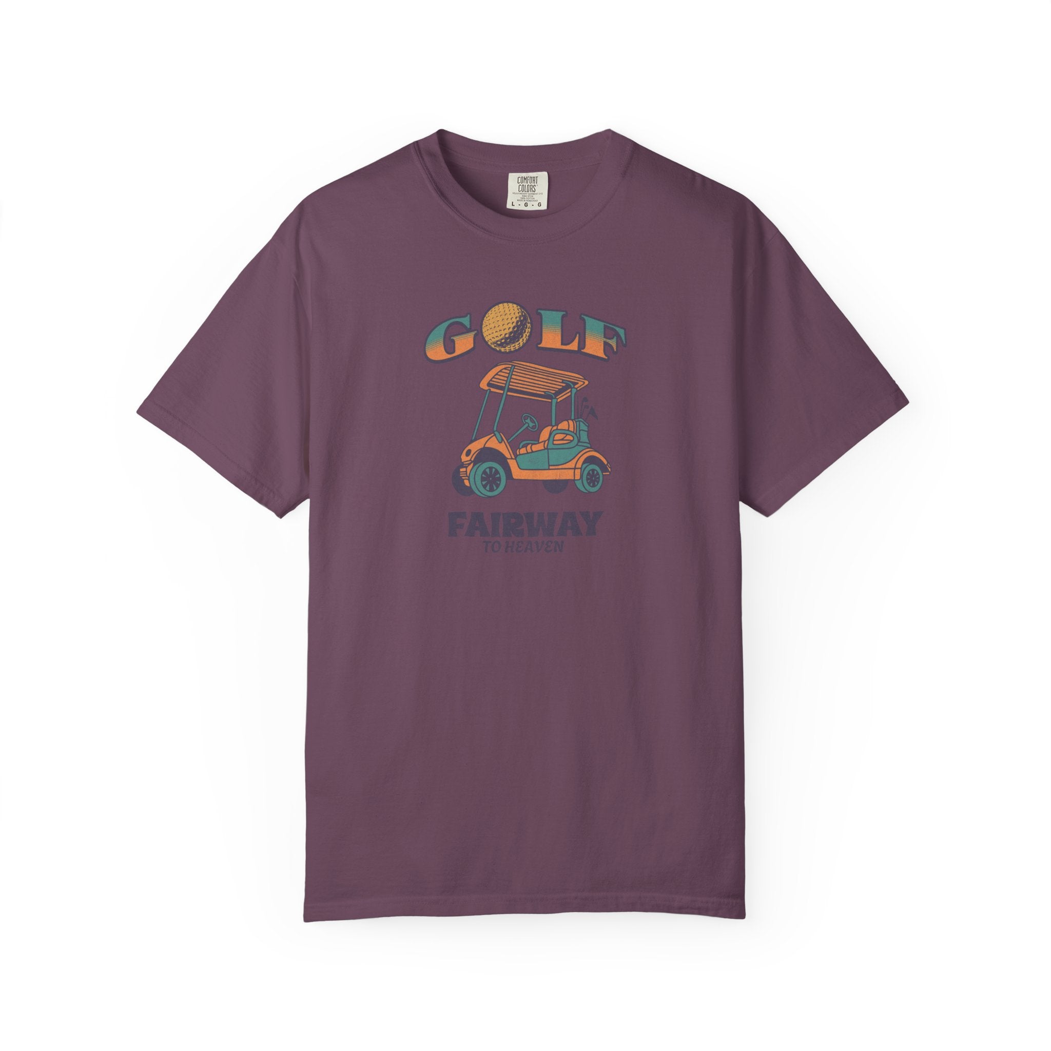 Golf Cart Graphic T-Shirt — "Fairway to Heaven" Vintage Golf Tee
