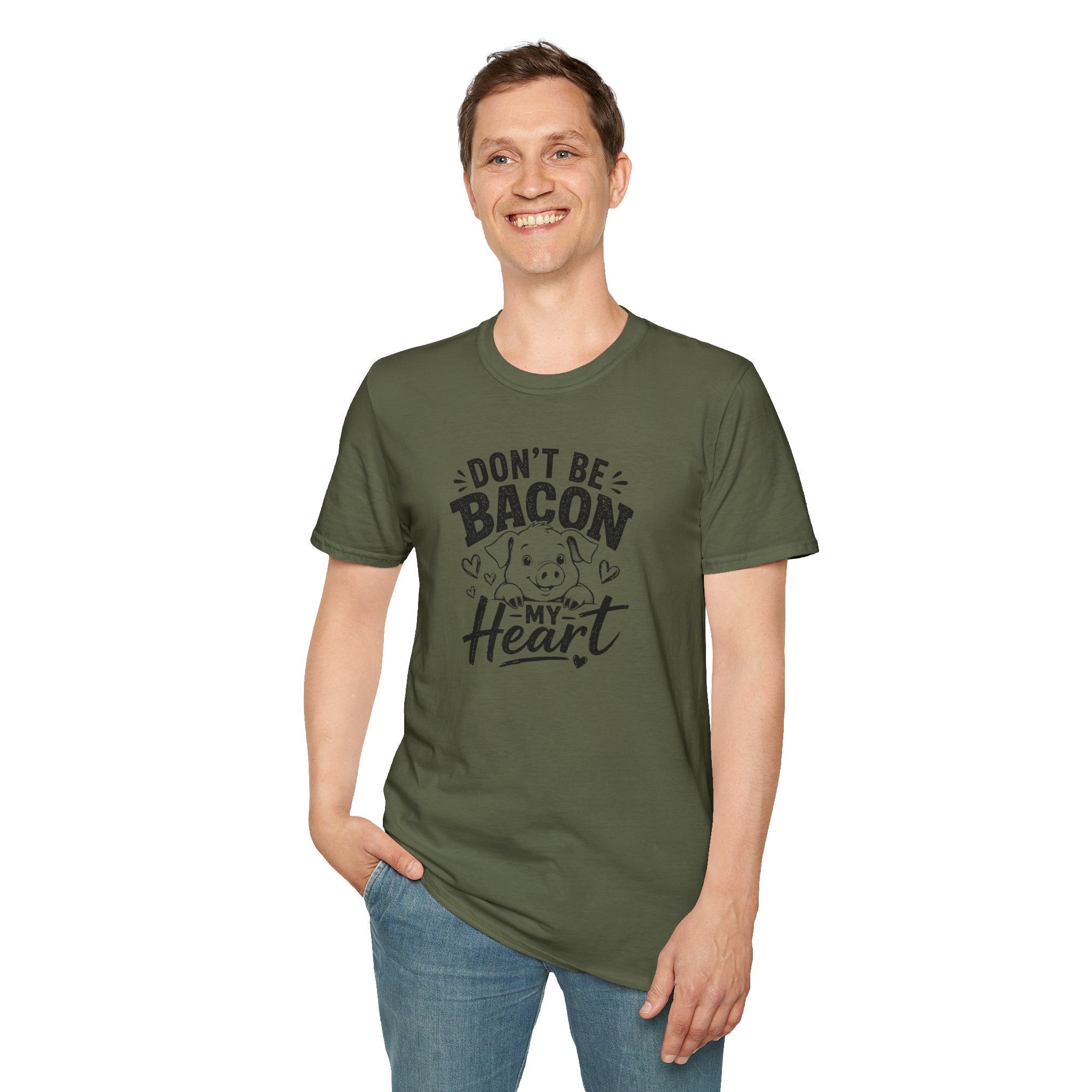 Don't Be Bacon My Heart T-Shirt — Cute Pig Graphic Tee for Animal Lovers