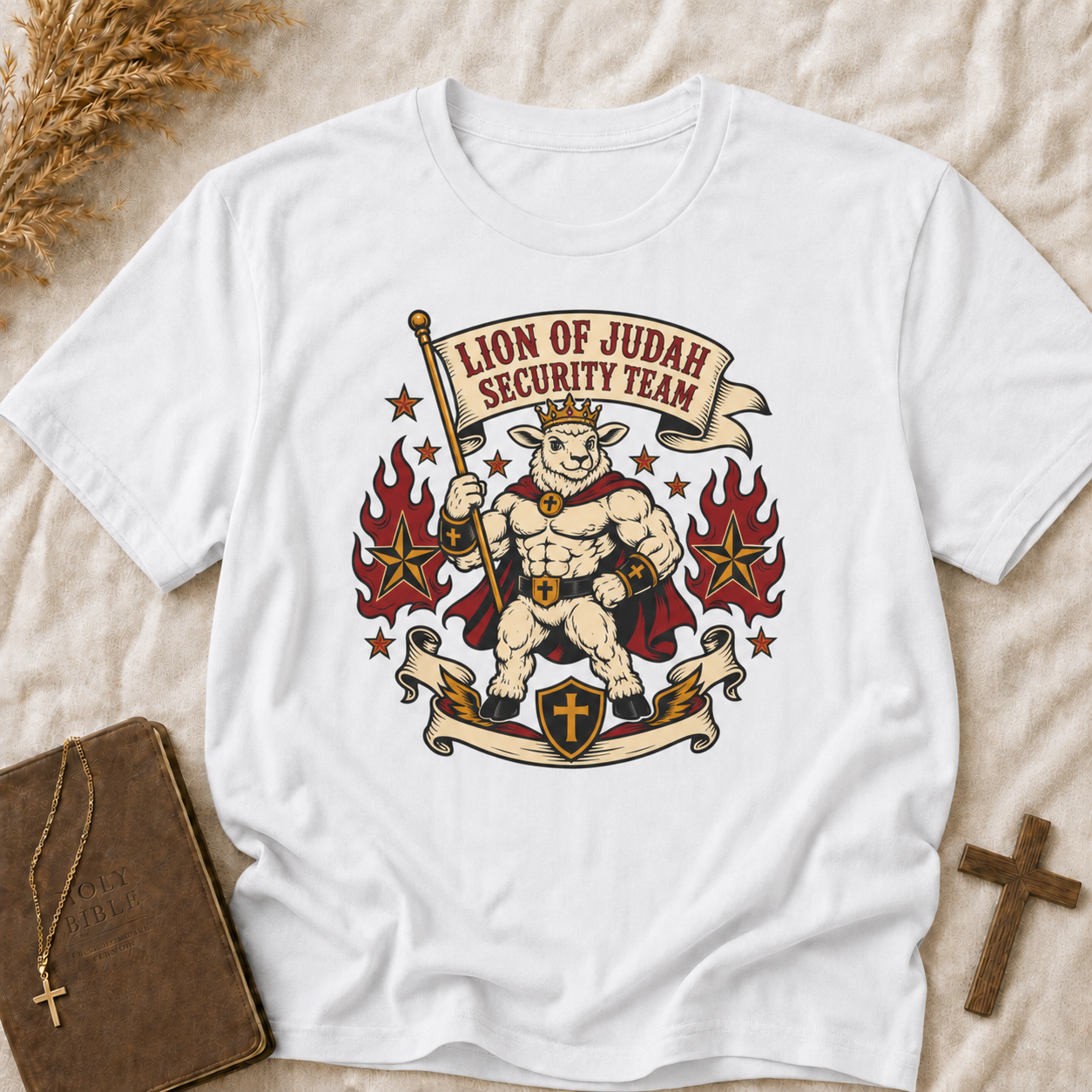 Lion of Judah Security Team T‑Shirt — Christian Faith Graphic Tee