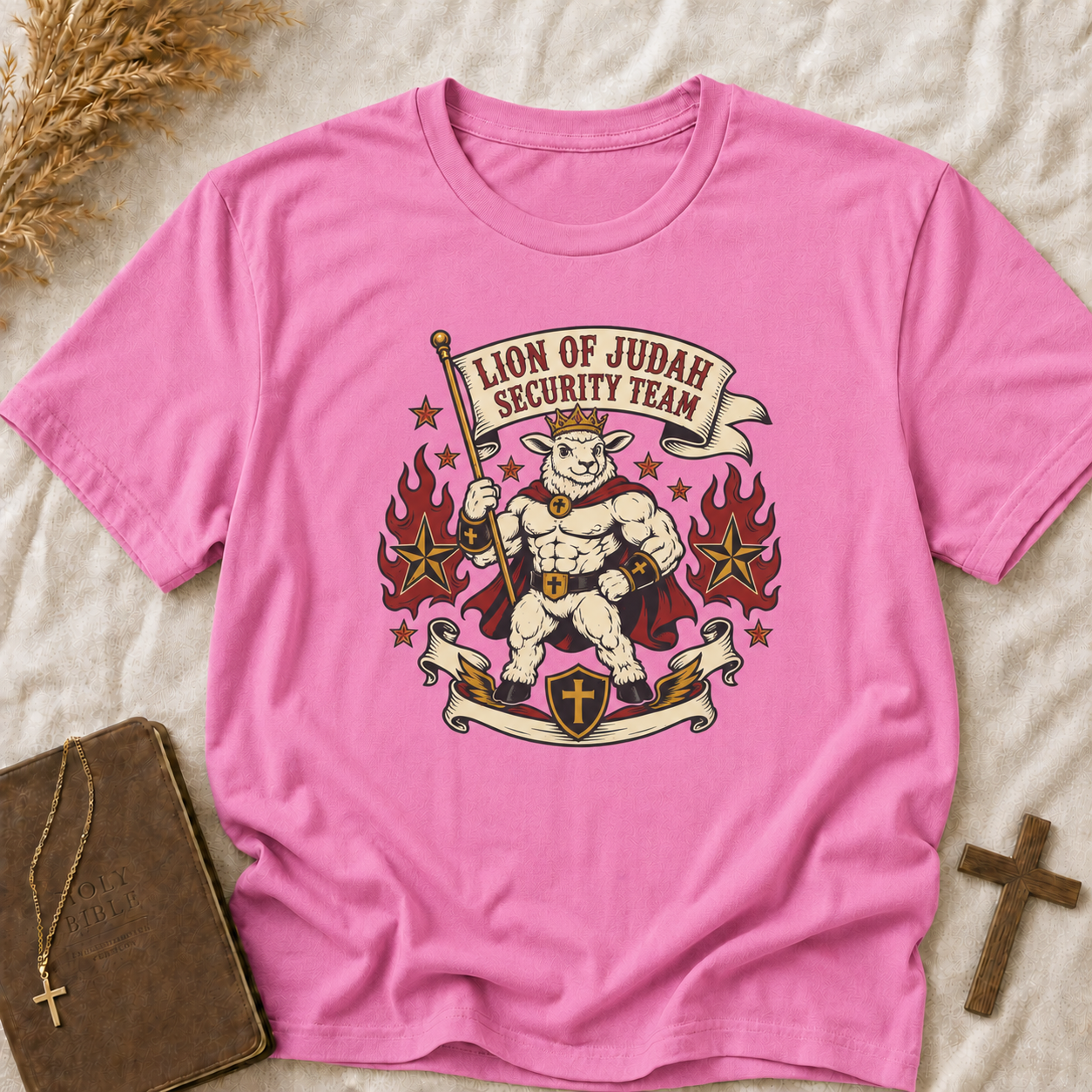 Lion of Judah Security Team T‑Shirt — Christian Faith Graphic Tee