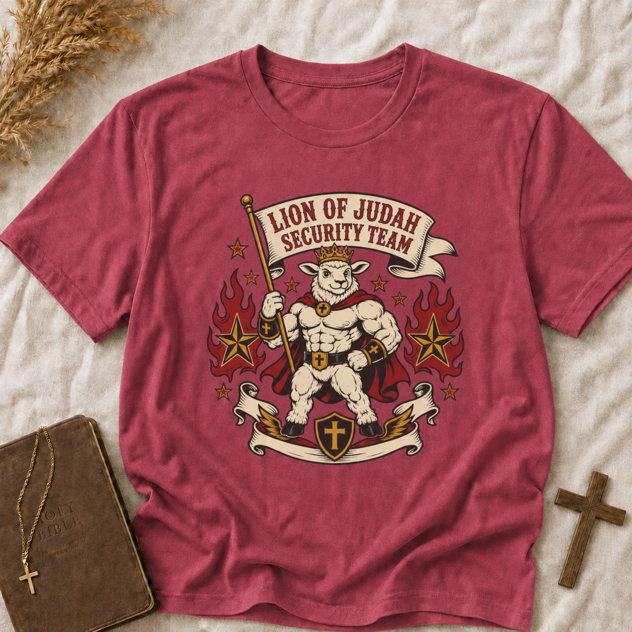 Lion of Judah Security Team T‑Shirt — Christian Faith Graphic Tee