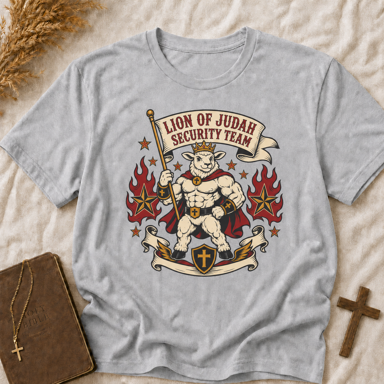 Lion of Judah Security Team T‑Shirt — Christian Faith Graphic Tee