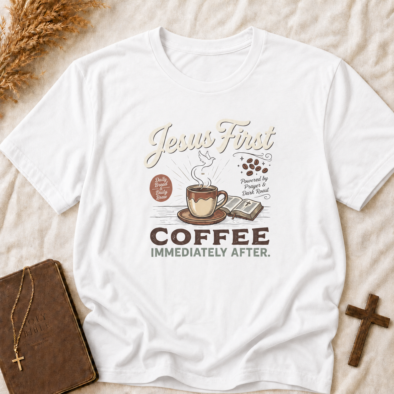 Jesus First Coffee T-Shirt — Faith & Coffee Graphic Tee