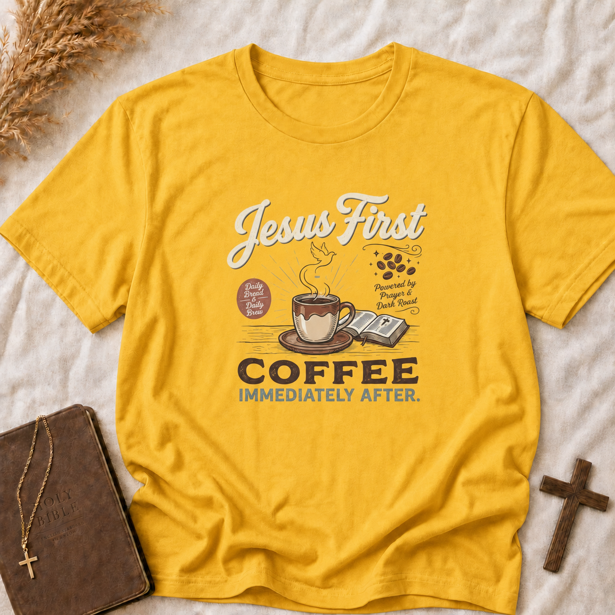 Jesus First Coffee T-Shirt — Faith & Coffee Graphic Tee