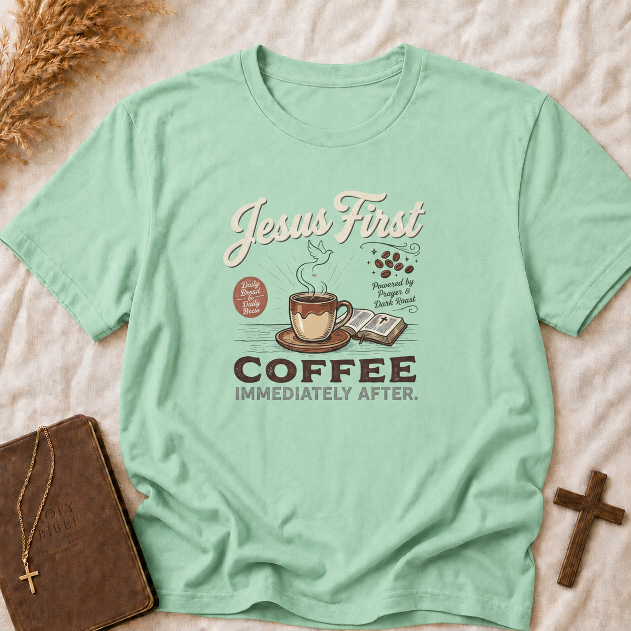 Jesus First Coffee T-Shirt — Faith & Coffee Graphic Tee