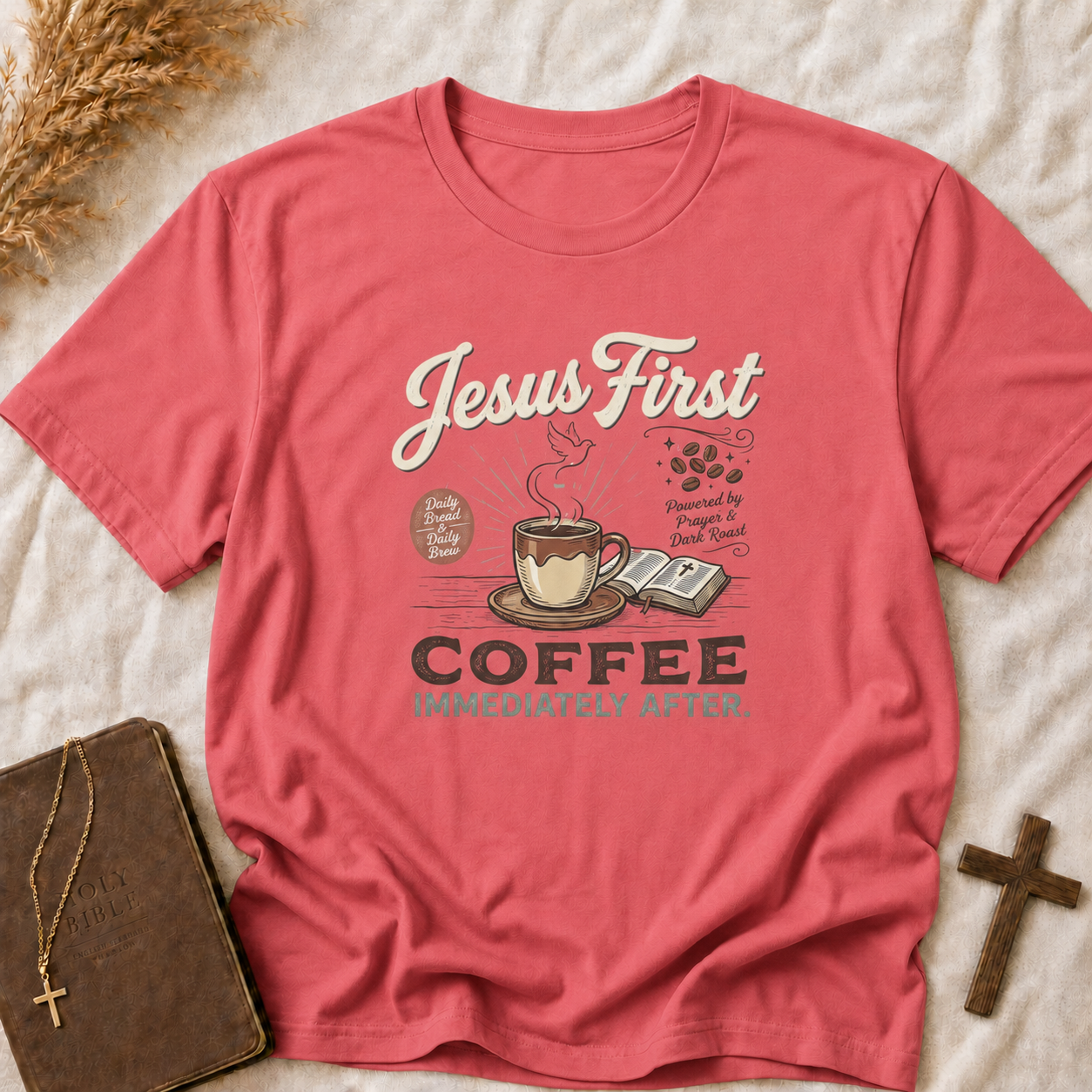 Jesus First Coffee T-Shirt — Faith & Coffee Graphic Tee