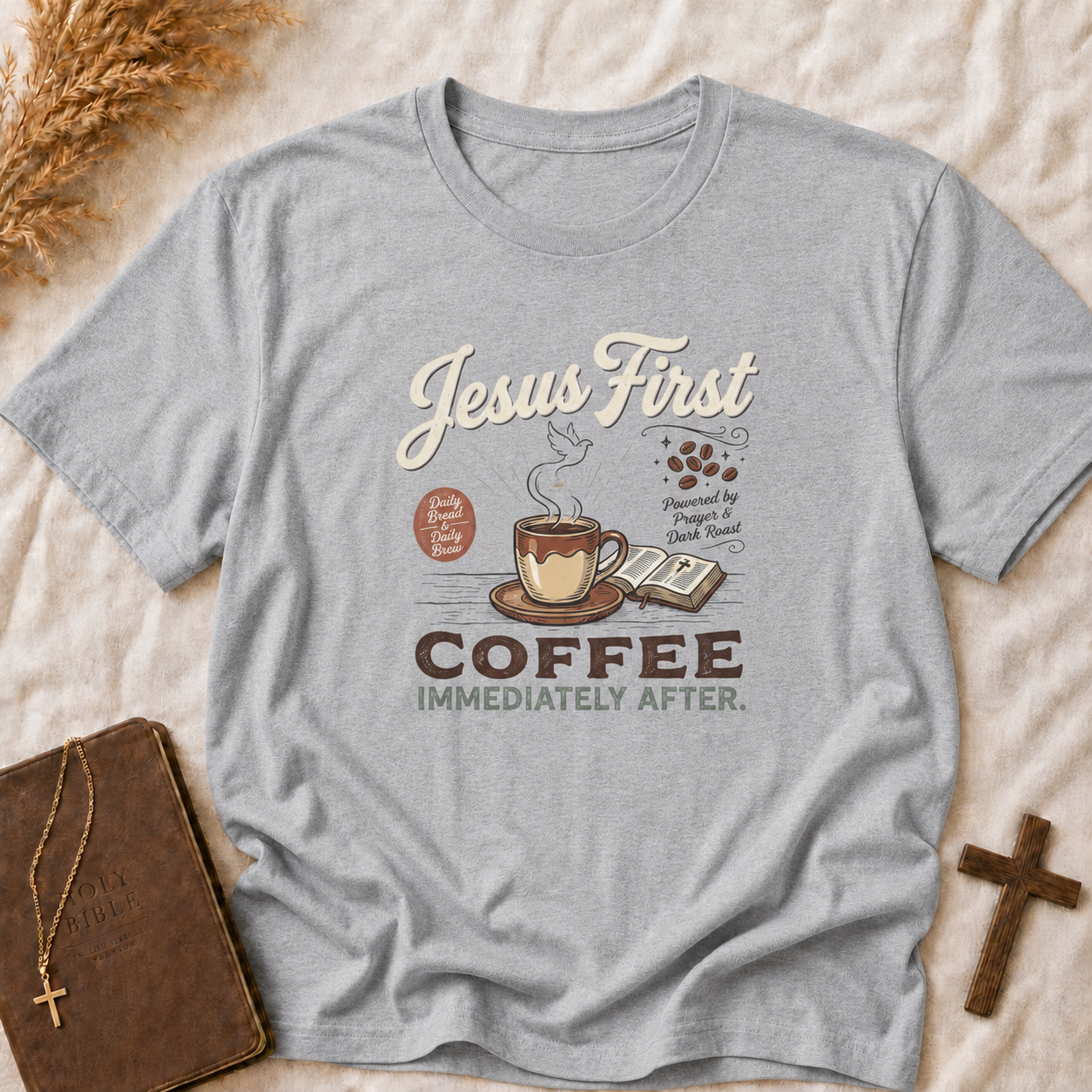 Jesus First Coffee T-Shirt — Faith & Coffee Graphic Tee
