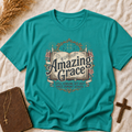Amazing Grace T-Shirt — Vintage Hymn Floral Faith Tee