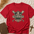 Forged in Faith Tee — Christian Outdoor Cross T-Shirt