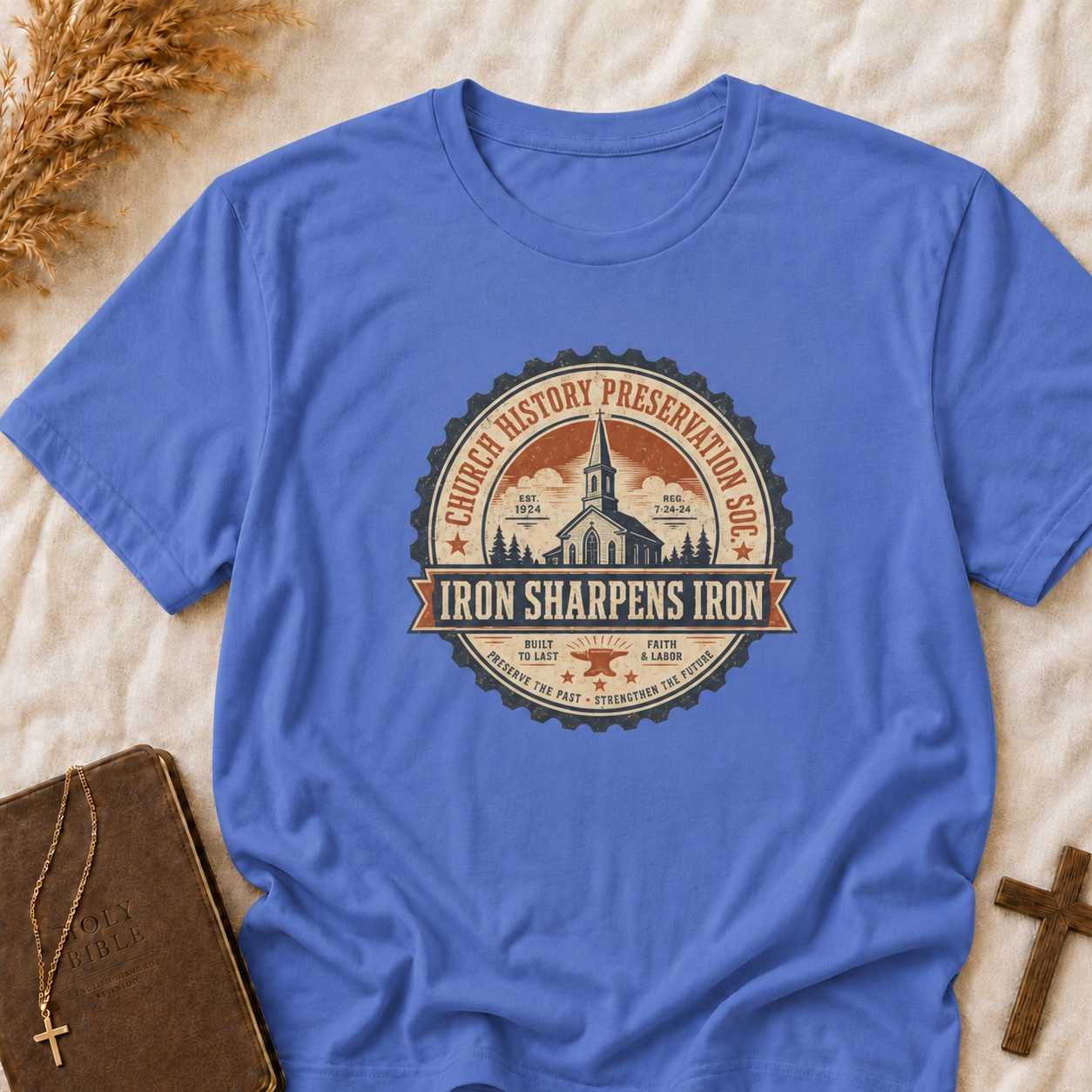 Church History Preservation Society "Iron Sharpens Iron" T-Shirt