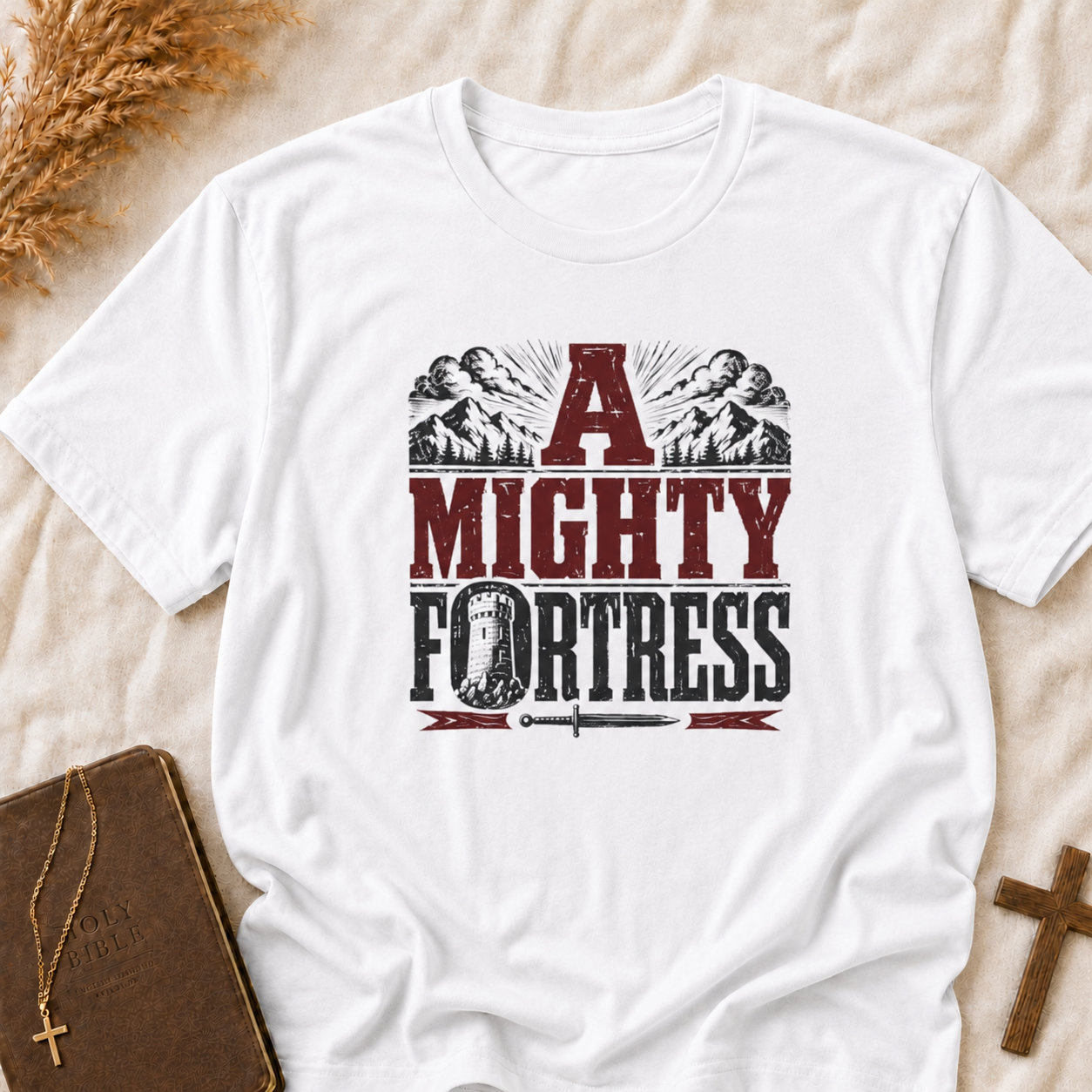 A Mighty Fortress T-Shirt — Christian Worship Hymn Tee