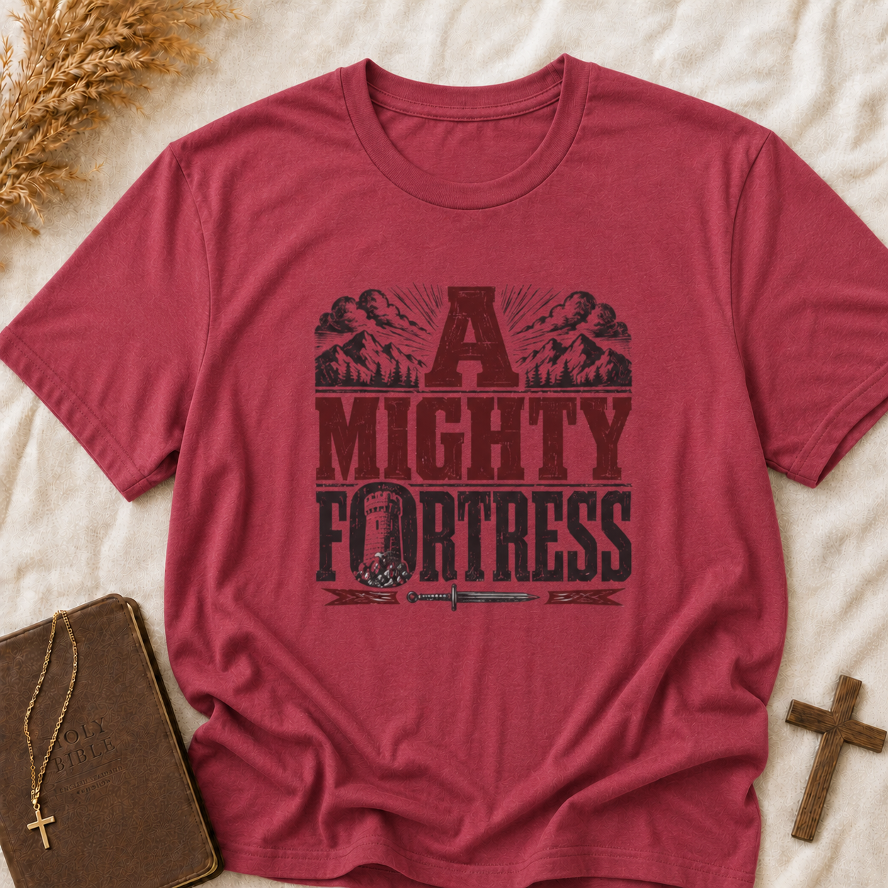 A Mighty Fortress T-Shirt — Christian Worship Hymn Tee