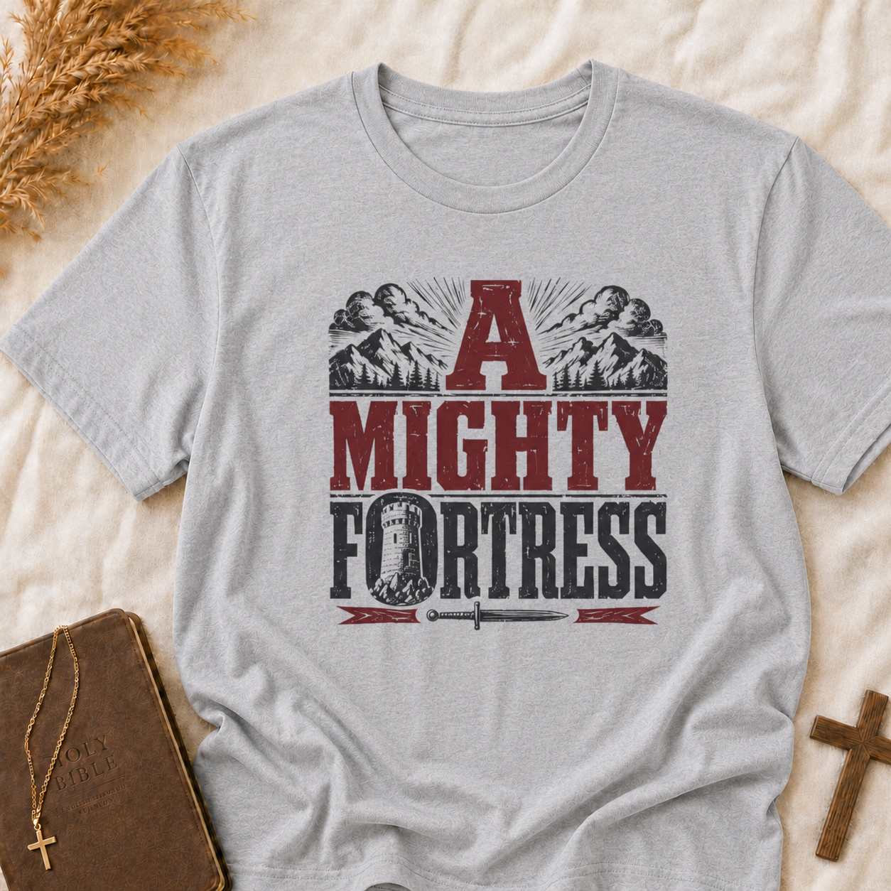 A Mighty Fortress T-Shirt — Christian Worship Hymn Tee