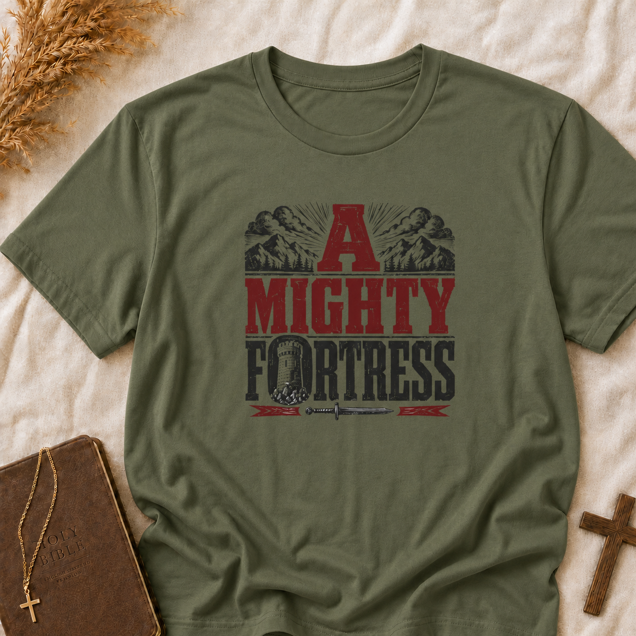 A Mighty Fortress T-Shirt — Christian Worship Hymn Tee