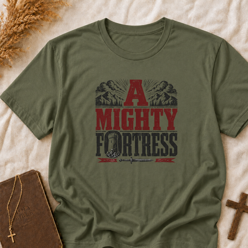 A Mighty Fortress T-Shirt — Christian Worship Hymn Tee
