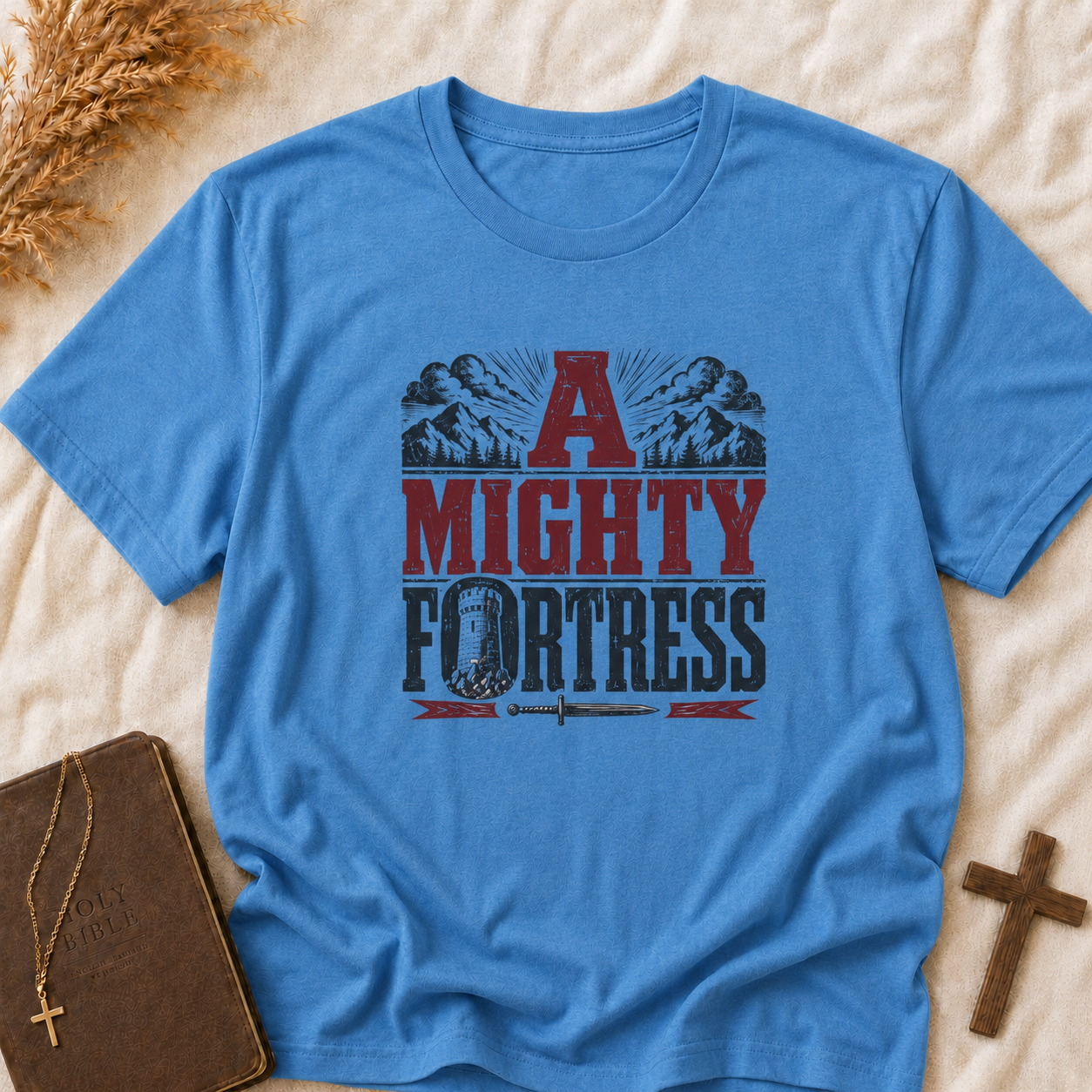 A Mighty Fortress T-Shirt — Christian Worship Hymn Tee