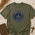 Grace & Grit Coffee T‑Shirt — "Grace & Grit: Caffeine & Catechism" Faith Graphic Tee