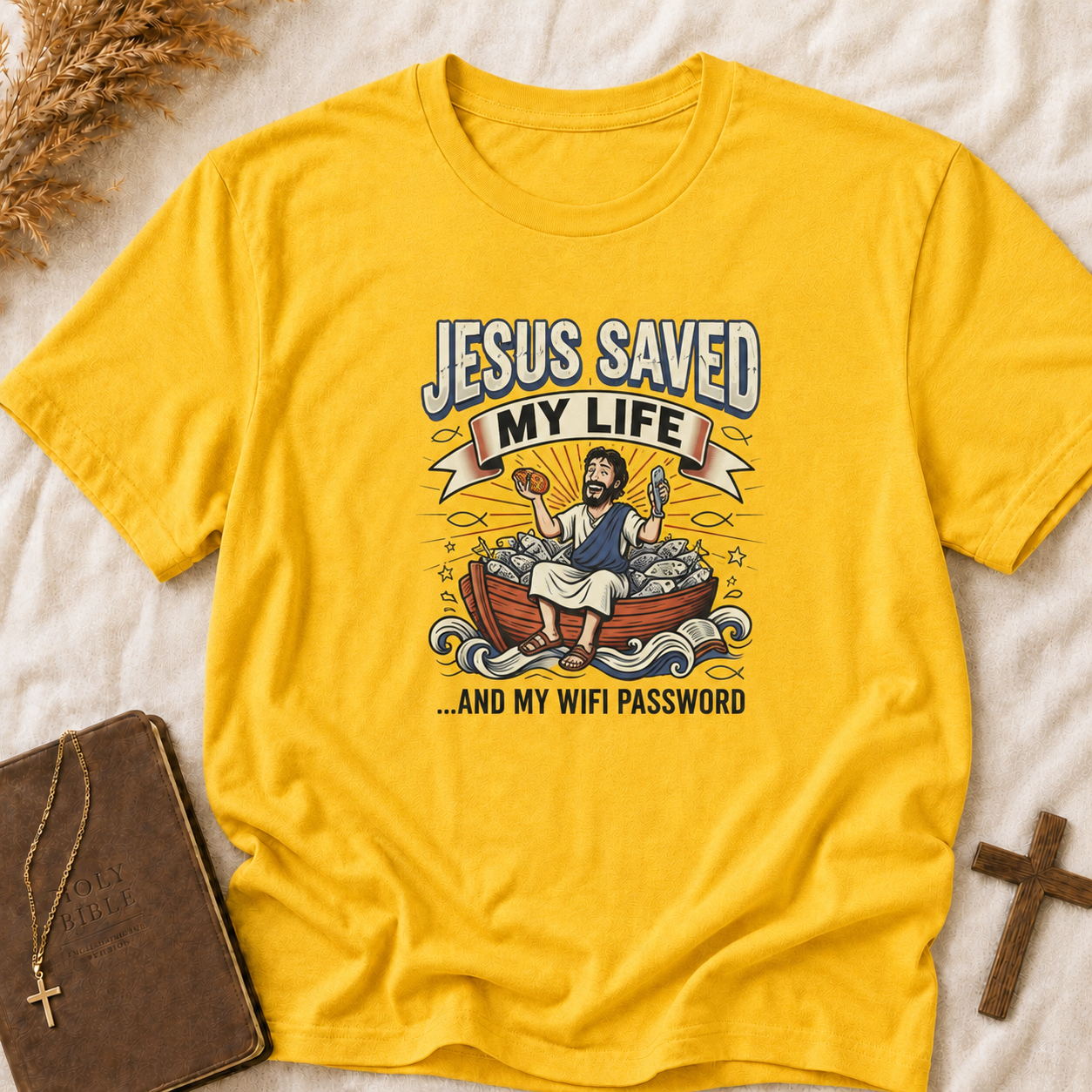 Jesus Saved My Life (and My WiFi Password) T-Shirt