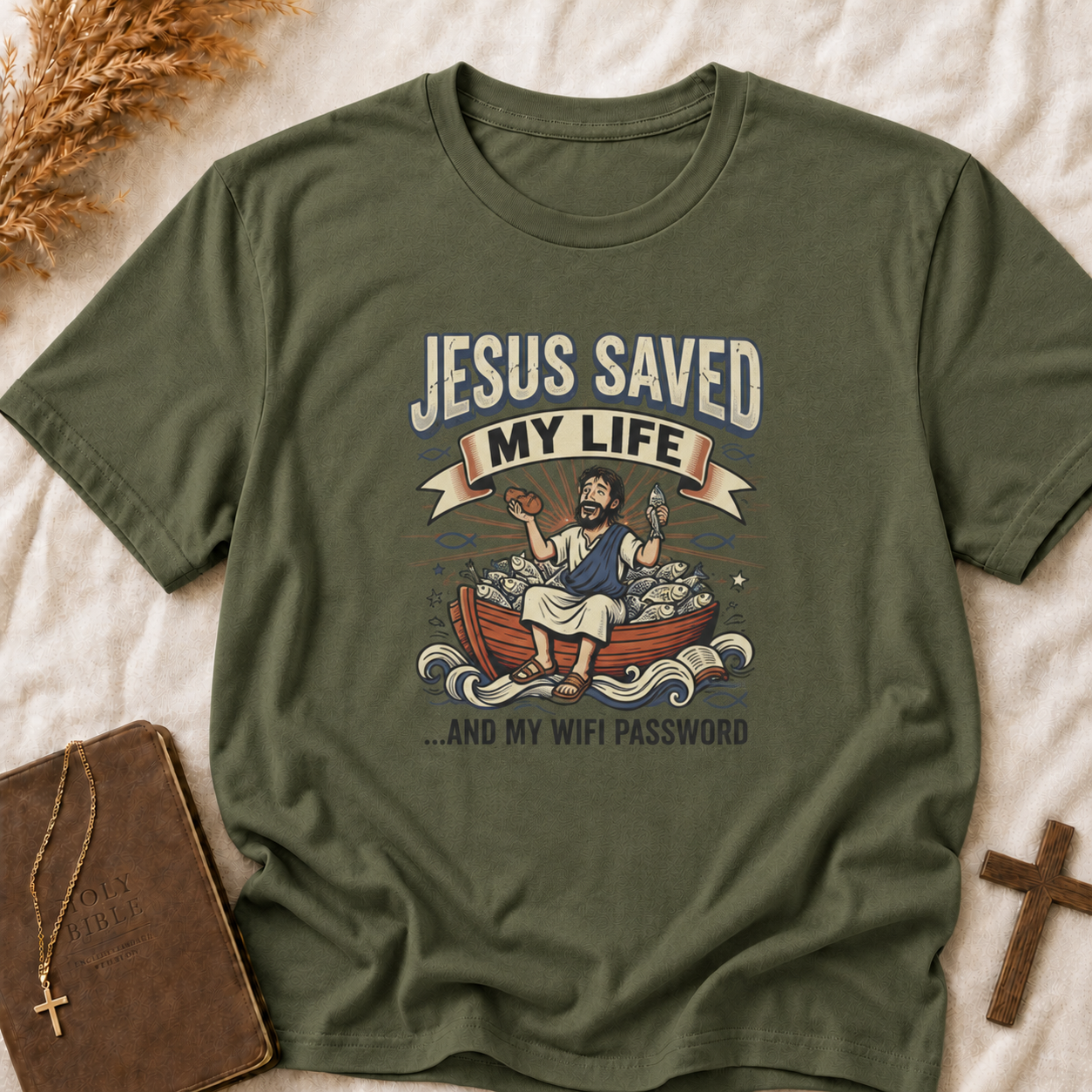 Jesus Saved My Life (and My WiFi Password) T-Shirt
