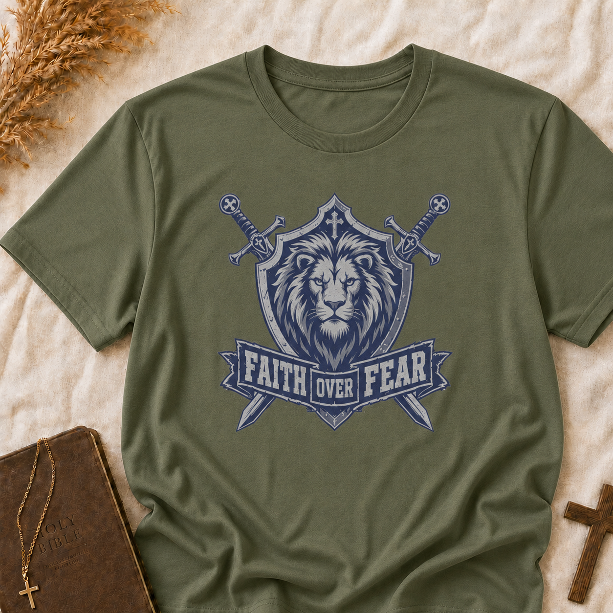 Faith Over Fear Lion T-Shirt